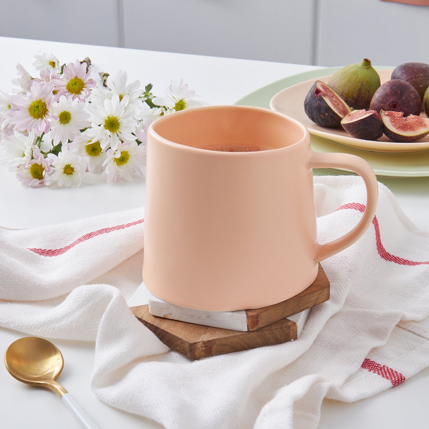 Premium Delilah Porcelain Coffee Mug Set - 6 Pack, Elegant Ceramic Tea Cups for Home, Office & Gifts - Dishwasher & Microwave Safe