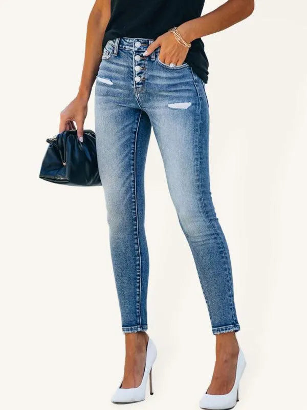Women's High Waist Stretch Denim Jeans - Comfortable Slim Fit Skinny Jeans for Everyday Casual Wear | Perfect for Work, Dating & Weekend Outfits