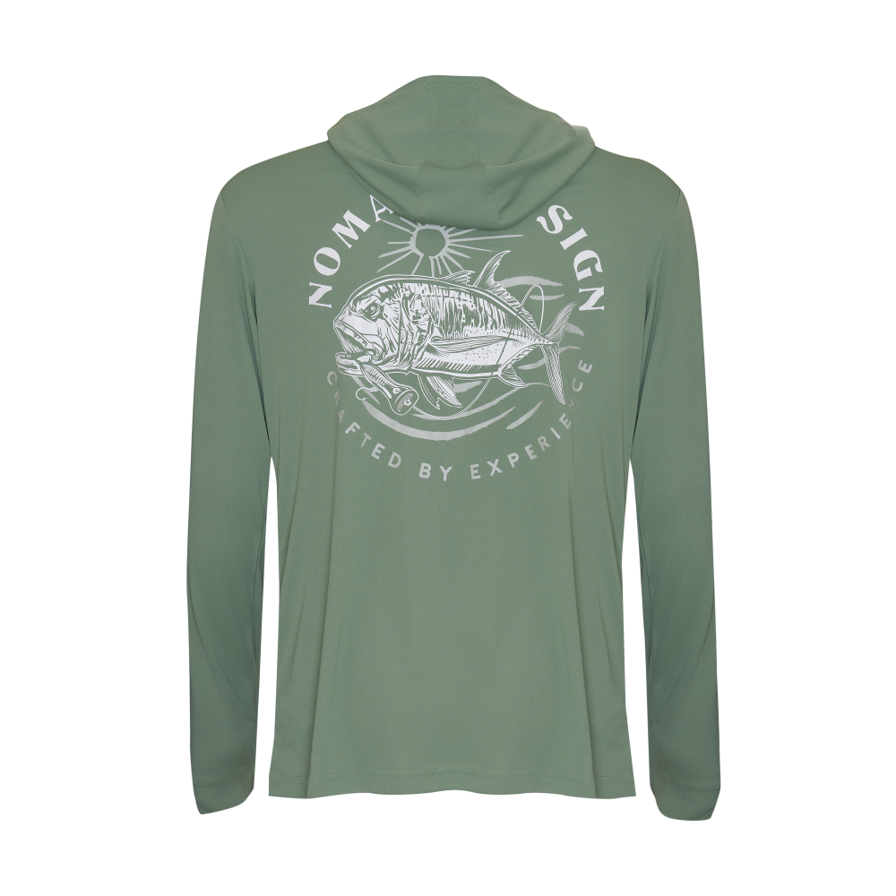 GT Sunset Hooded Tech Fishing Shirt - UPF 50+ Sun Protection, Quick-Dry & Breathable for Men - Perfect for Fishing, Boating & Outdoor Adventures
