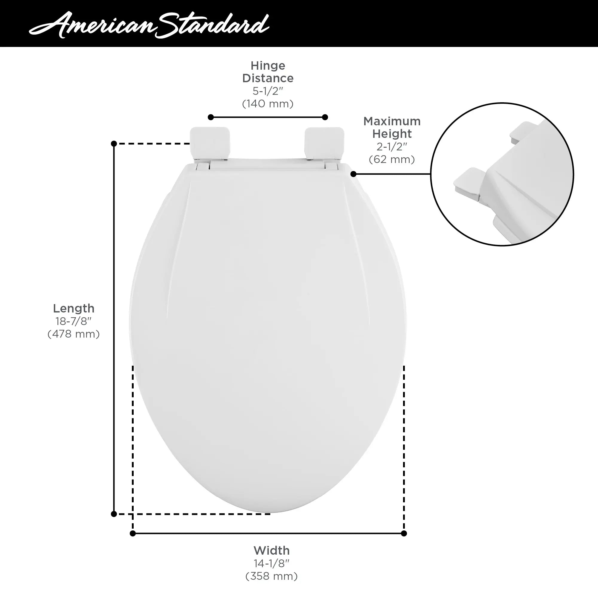 Champion® Slow Close & Easy Lift Elongated Toilet Seat - Soft Close Hinges, Easy Removal for Cleaning, Perfect for Modern Bathrooms & Home Renovations