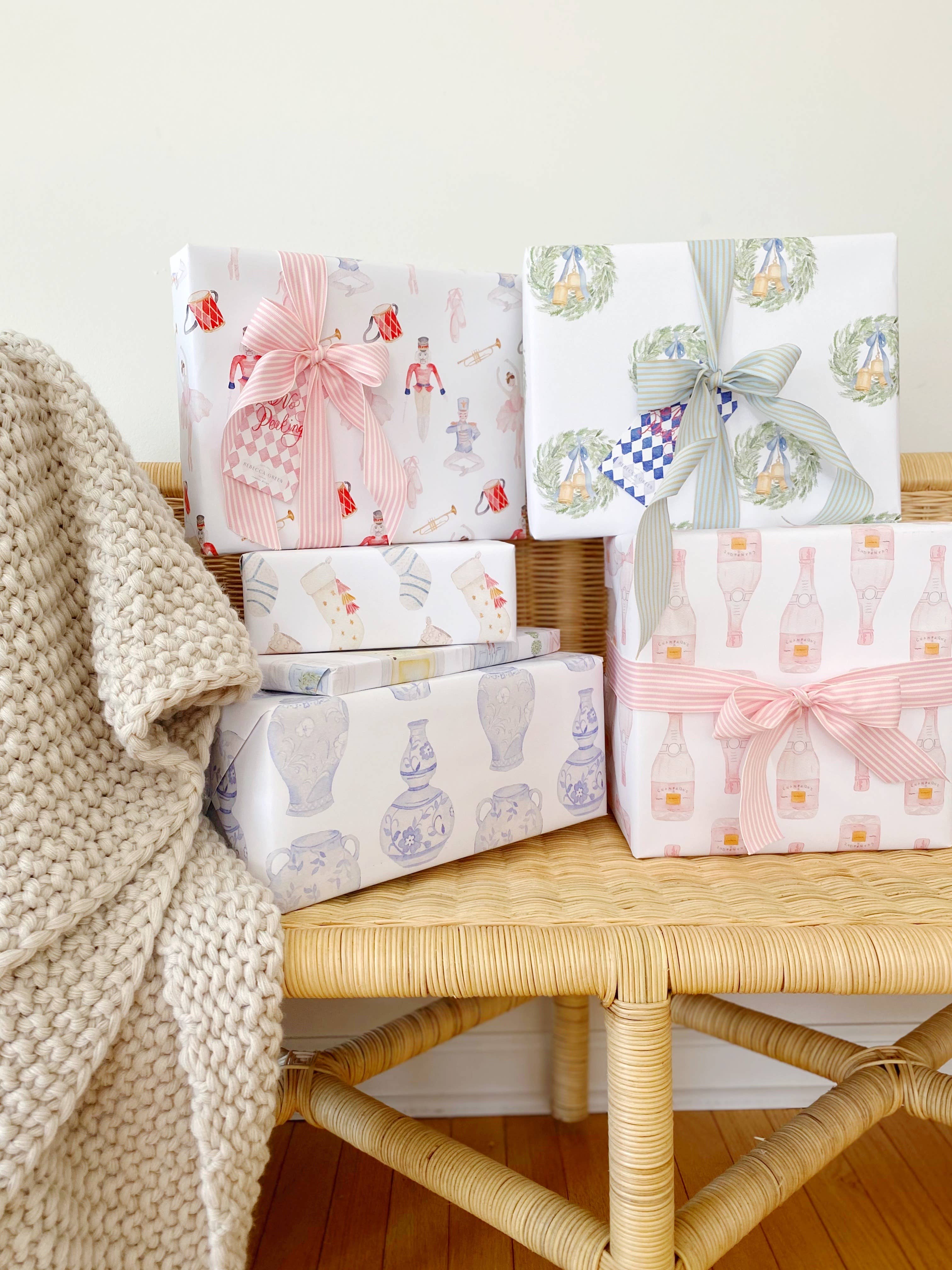 Festive Holiday Nutcracker Christmas Gift Wrapping Paper - Perfect for Holiday Presents, Party Favors & Seasonal Decorations