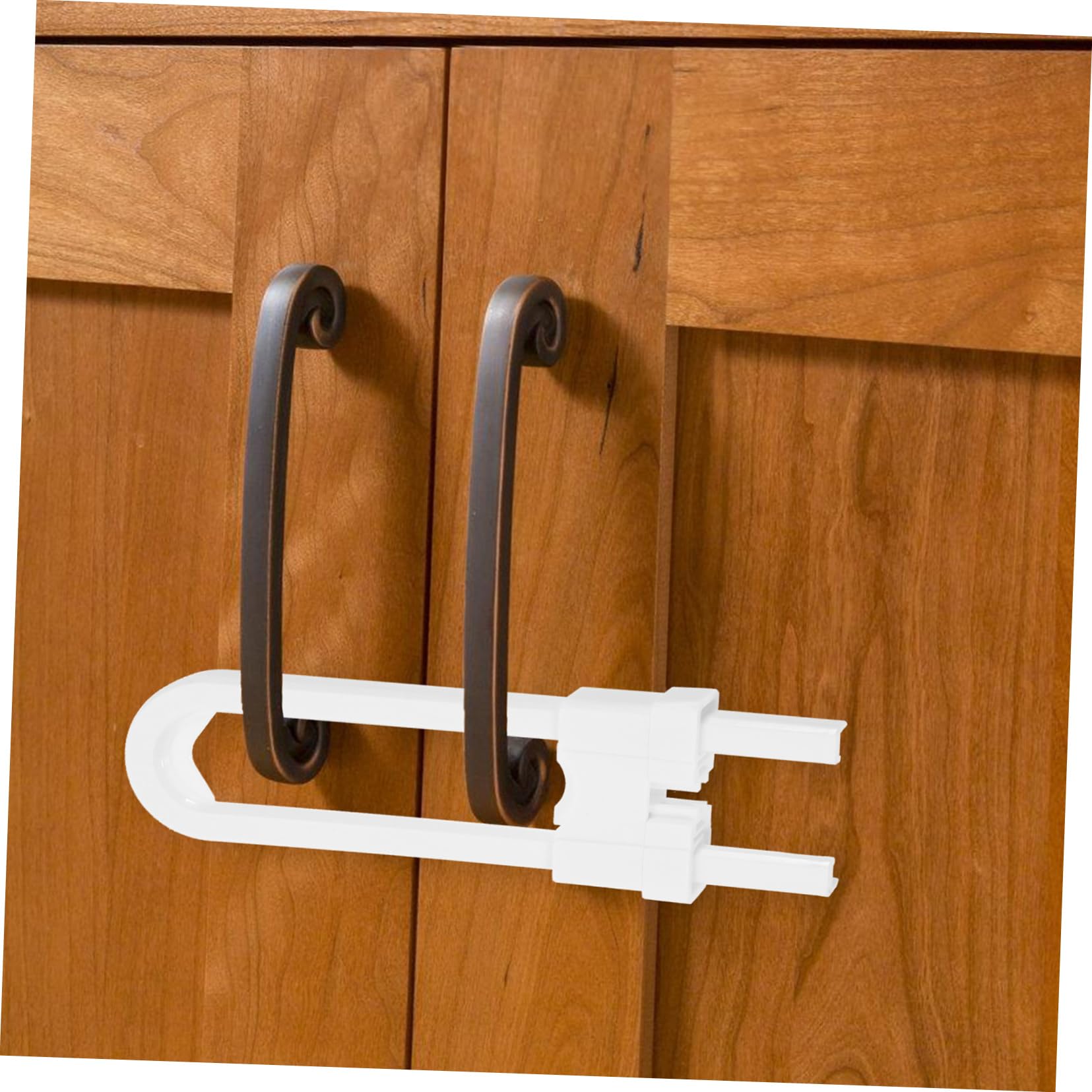 8-Piece Baby Safety Locks - Childproof Cabinet Latches for Sliding Doors & Drawers | U-Shaped Baby Proofing Locks for Kitchen, Bathroom & Nursery Safety (White) - Prevent Toddler Access to Hazardous Areas
