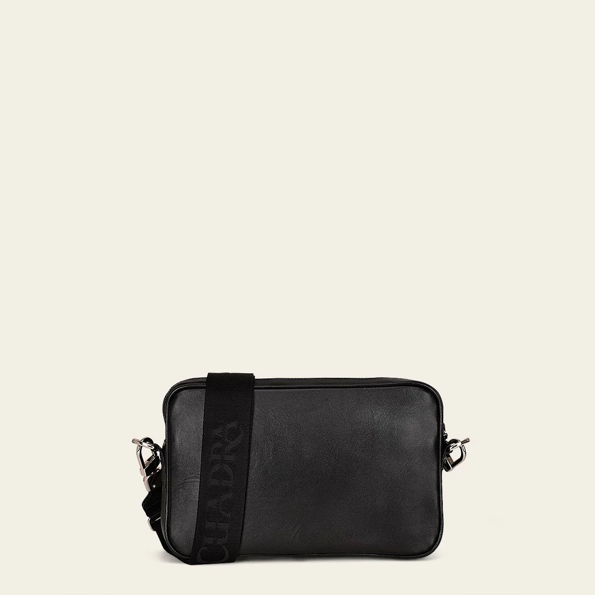 BOC04MA Stylish Black Small Stingray Leather Messenger Bag for Men & Women - Perfect for Work, Travel & Everyday Use
