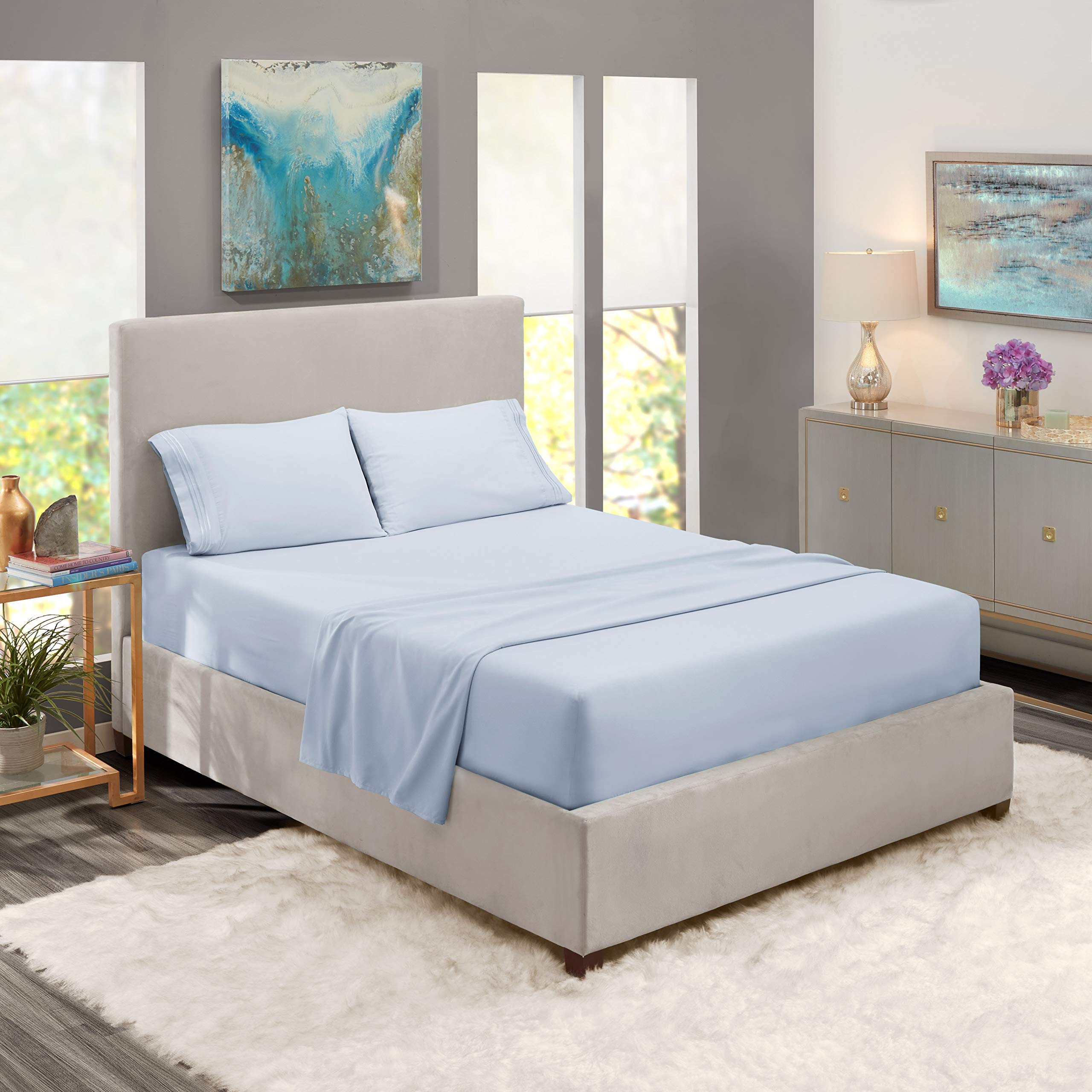 Premium 800 Thread Count Cotton 4-Piece Twin Sheet Set - 18