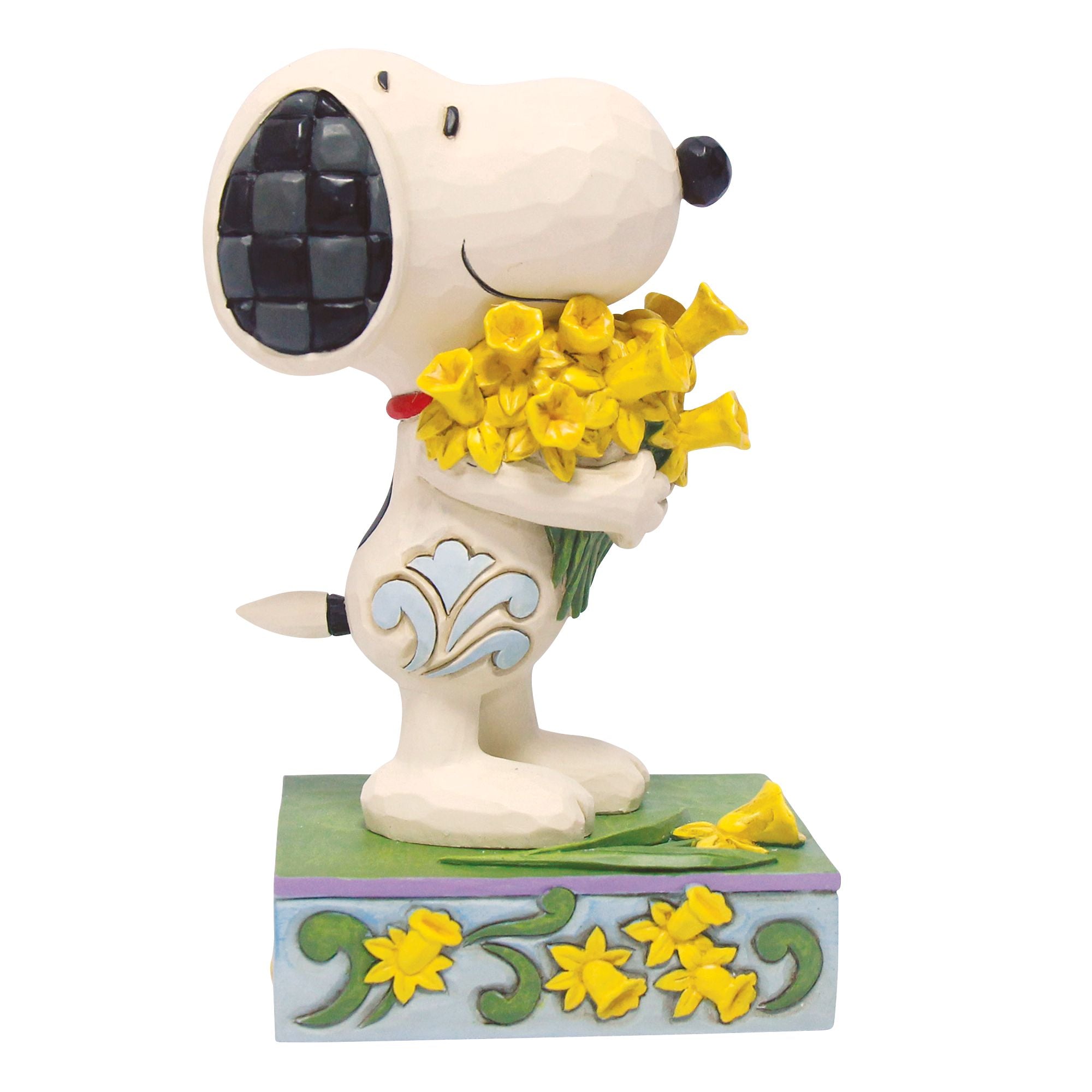 Snoopy with Daffodils Plush Toy - Cute Cartoon Dog Stuffed Animal for Kids & Collectors - Perfect for Gifts, Bedroom Decor, and Easter Celebrations