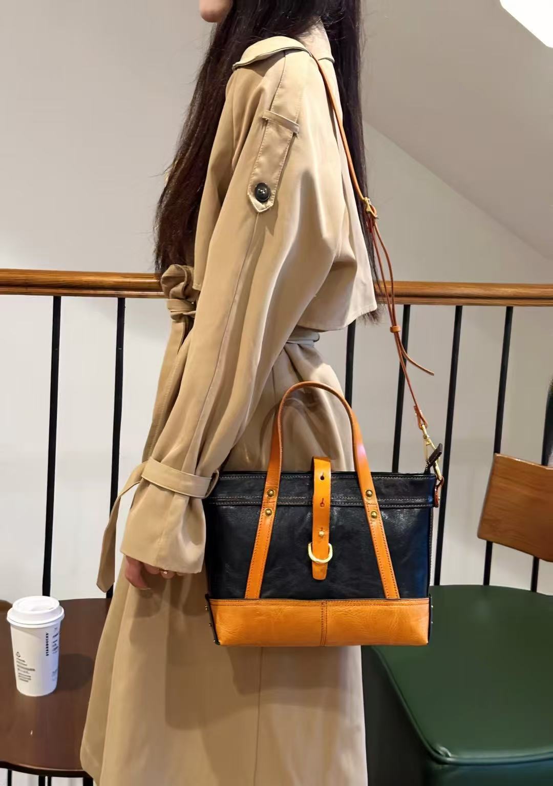 Premium Italian Leather Work Tote Bag for Women - Professional Office Briefcase, Laptop Bag & Business Travel Carryall - Perfect for Commuting, Meetings & Daily Use