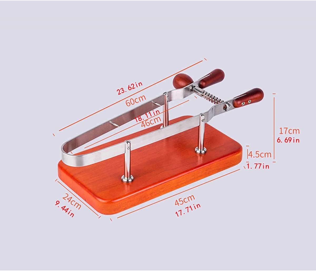 Adjustable COERSD Ham Stand & Rack Set - Boneless Ham Holder with Clip for Kitchen, Holiday Meals & Buffet Serving