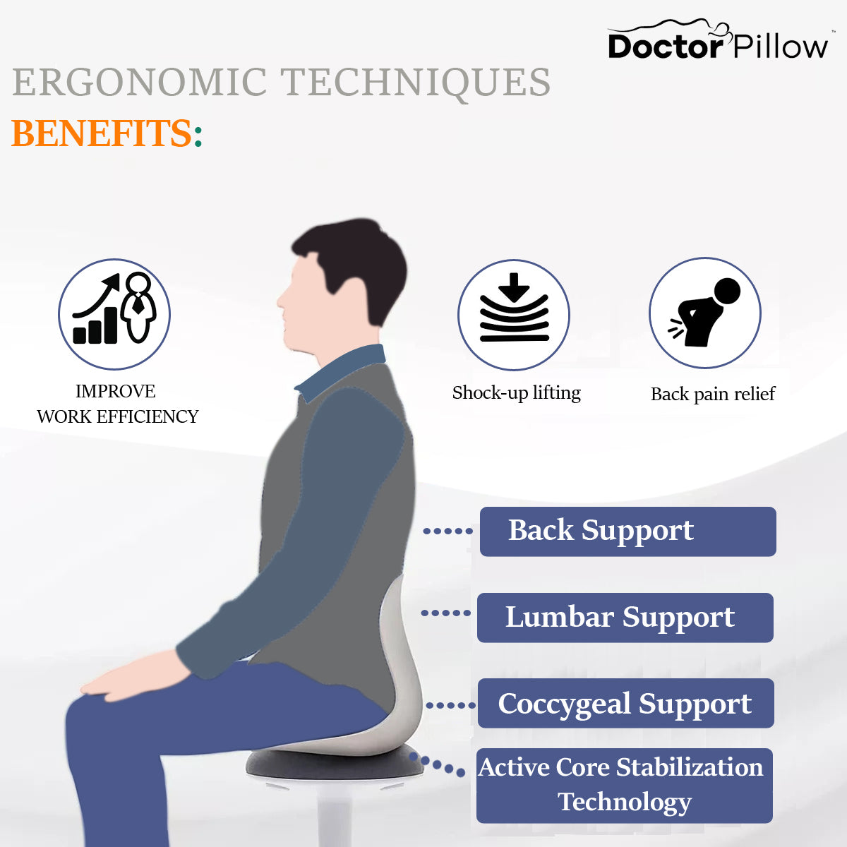 Posture Pro Ergonomic Lumbar Support Chair - Premium Back Pain Relief for Office & Home - Now $99.99 (Reg $199.99) - Perfect for Desk Workers & Gamers