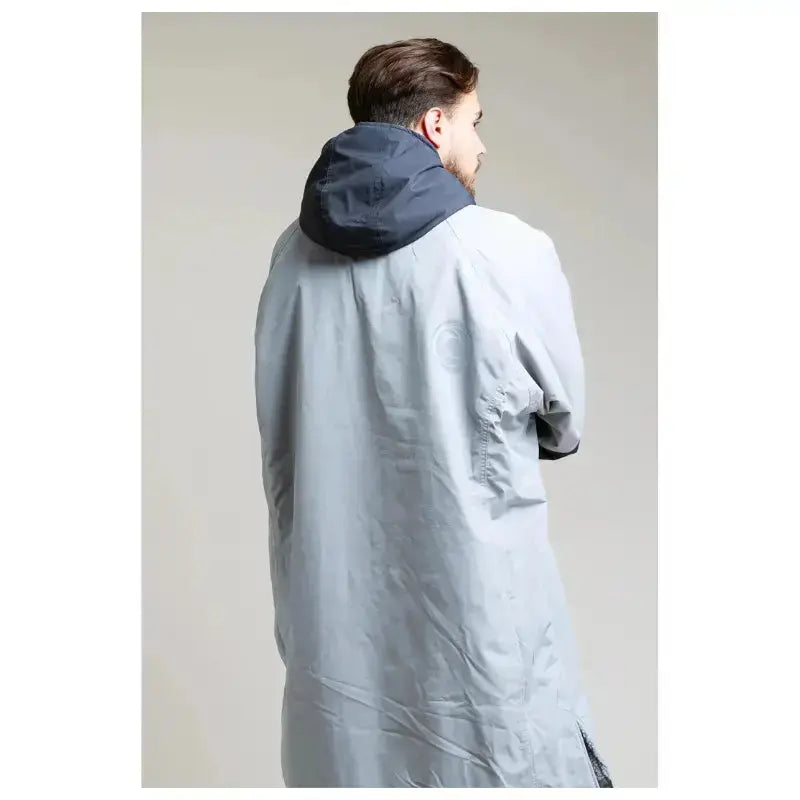 Premium Unisex Hard Shell Swimming Robe for Adults - Steel Grey | Quick-Dry Waterproof Beach Cover-Up for Pool, Surfing & Outdoor Activities