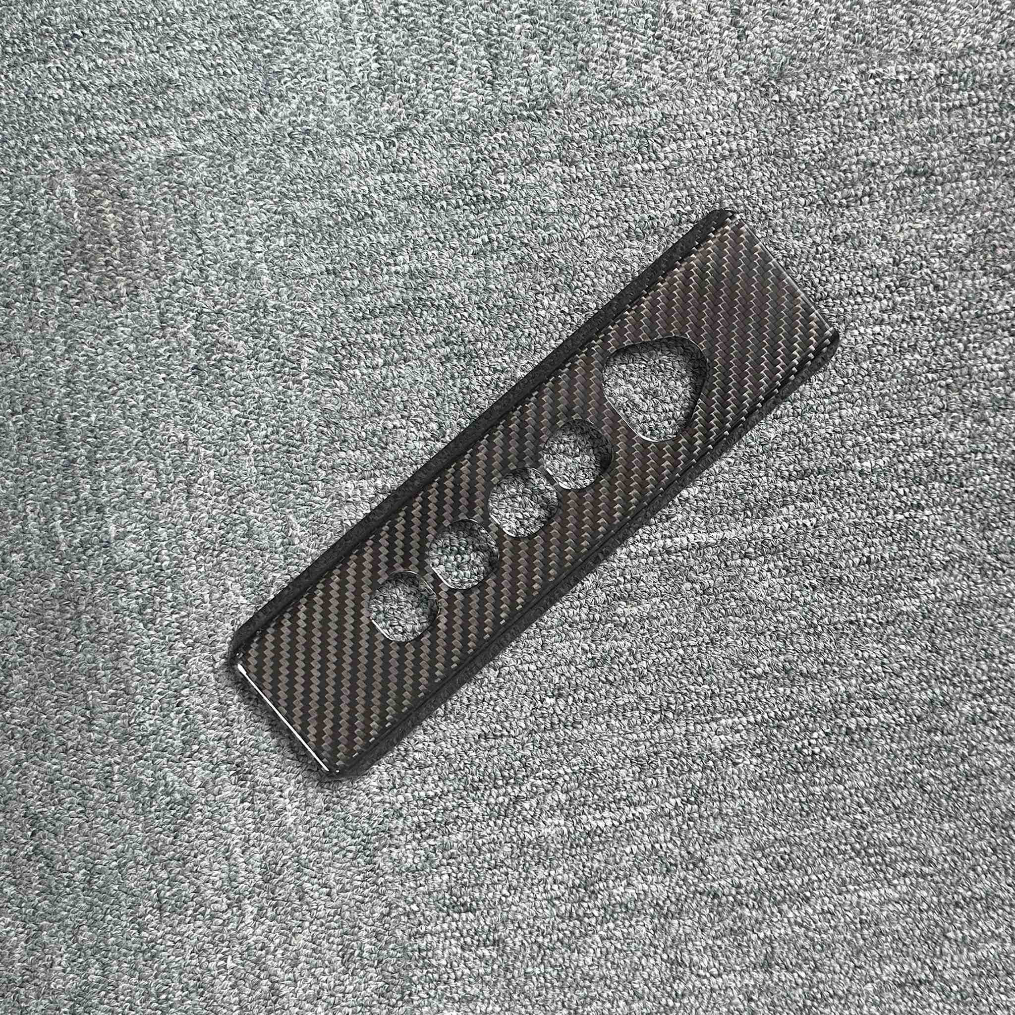 Premium Real Carbon Fiber Cybertruck Shift Buttons & Overhead Console Trim Cover - Upgrade Your Tesla Interior with Durable Custom Accessories for Enhanced Driving Experience