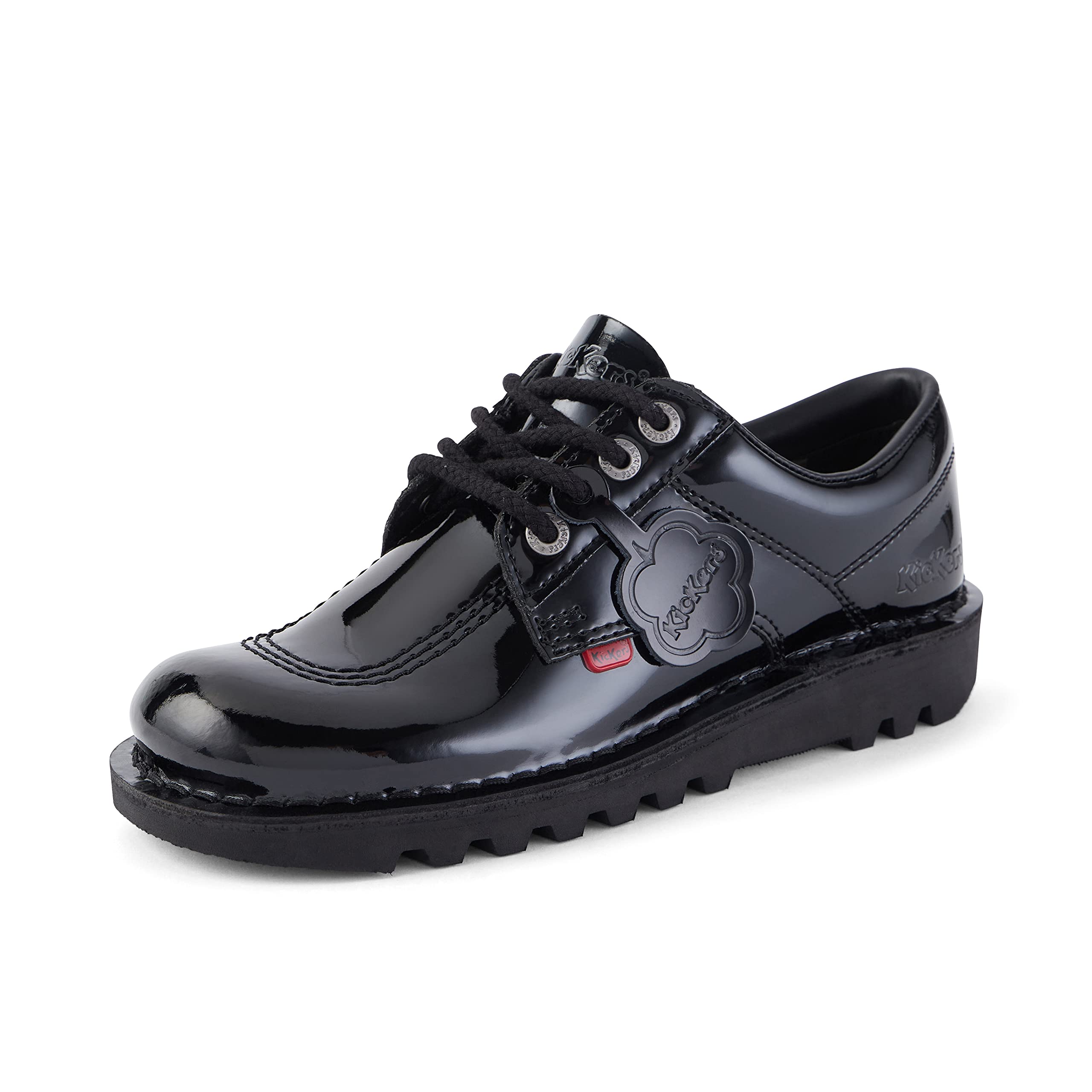 Kickers Girls Kick Lo Core School Shoes - Black Size 7 | Comfortable & Durable for School, Play & Everyday Wear