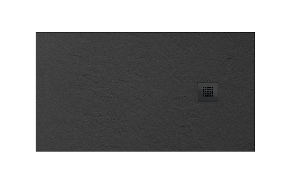Fiora Quadro 60x32 Inch Shower Base - White & Black - Durable & Slip-Resistant for Bathroom & Spa Renovation