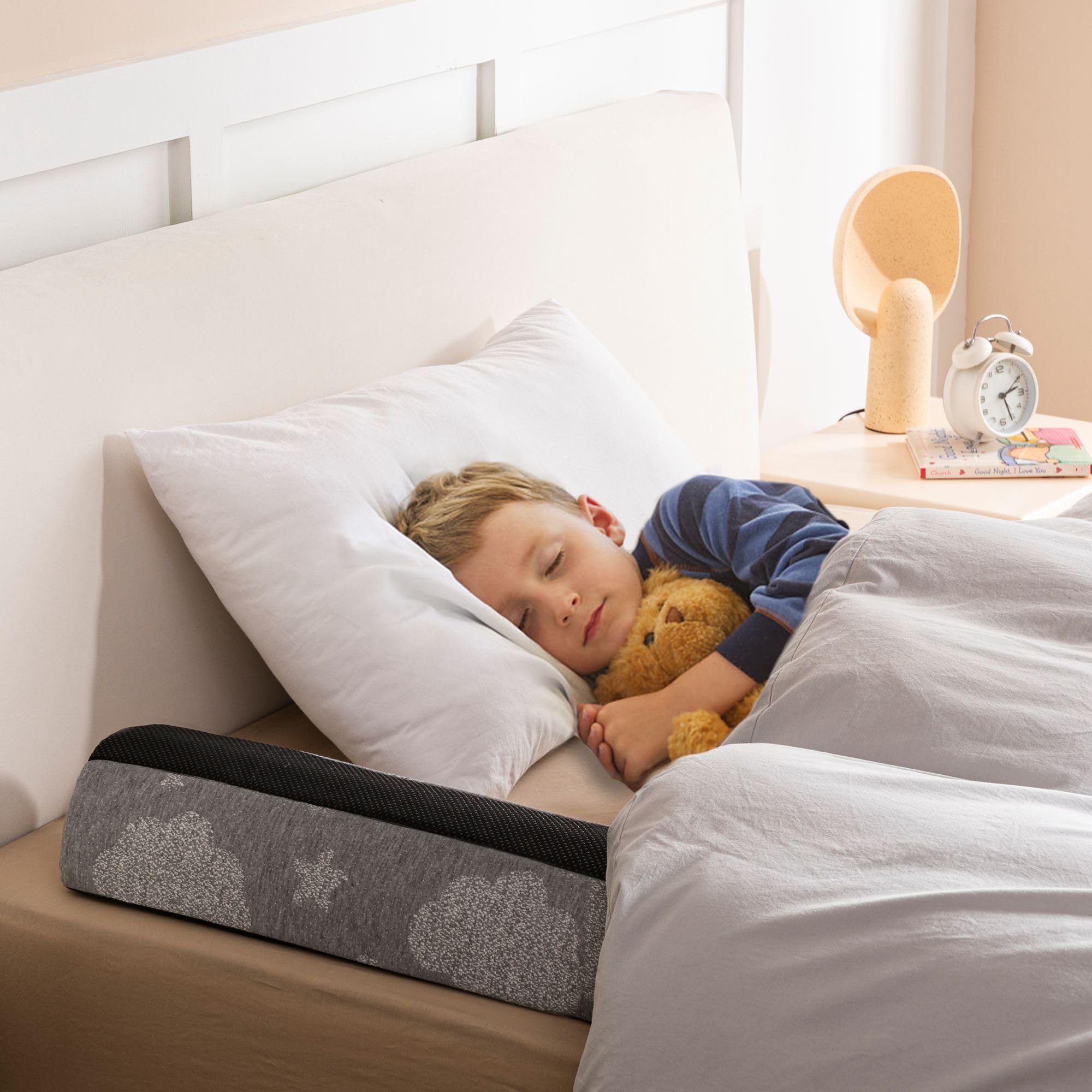 **Toddler Bed Rail Bumpers - Soft Foam Bed Bumper Guard with Dual Non-Slip Pads & Washable Cover - Safe for Kids, Seniors & Elderly - Perfect for Daycare, Home & Travel Use**