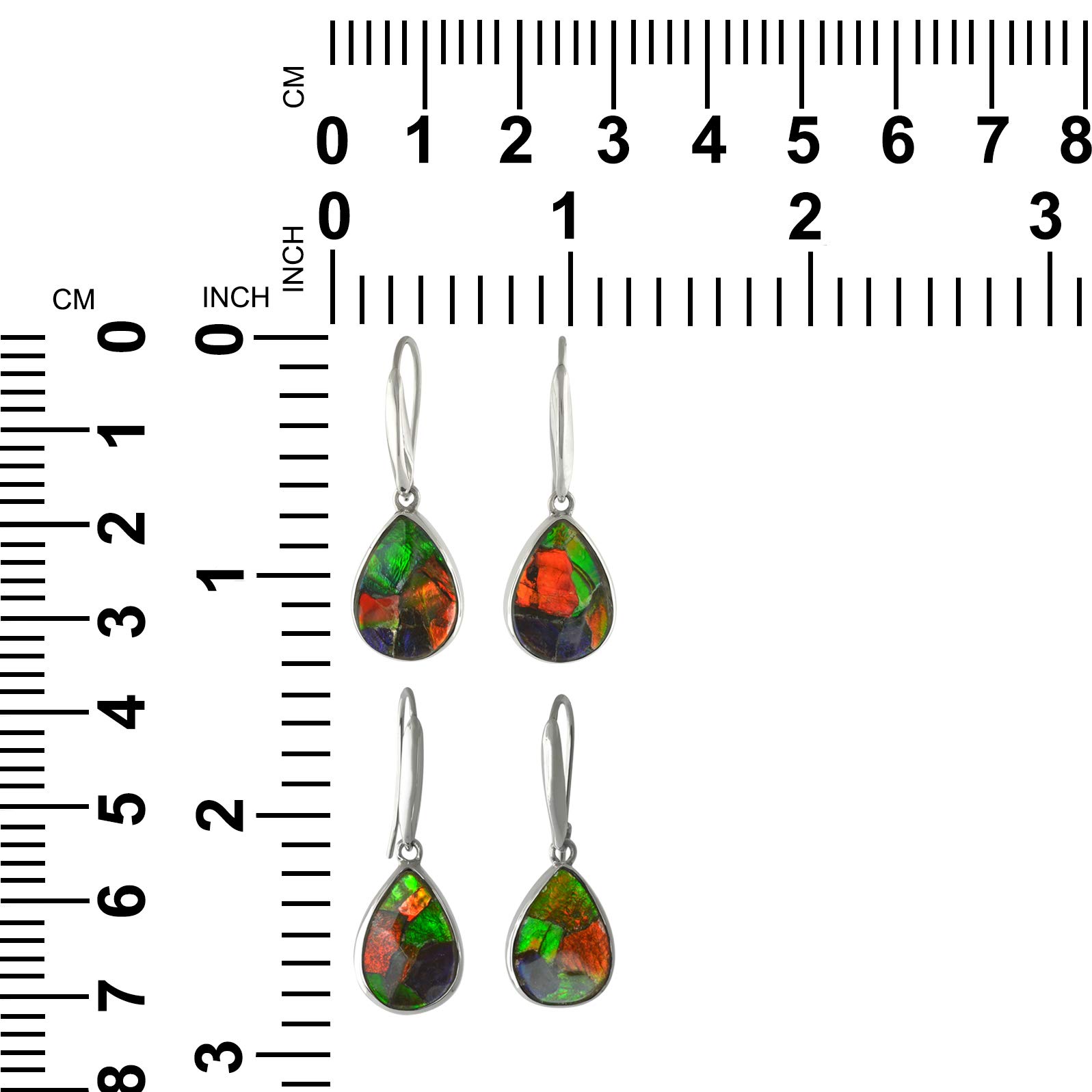 Starborn Ammolite Earrings for Women – Natural Gemstone Dangle Earrings, Elegant Gift for Her – Perfect for Parties, Weddings & Special Occasions