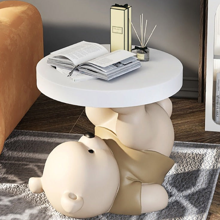 Vigorous Bear Statue - Handcrafted Side Table Decor & Unique Home Ornament | Perfect for Living Room, Cabin, or Office Decoration