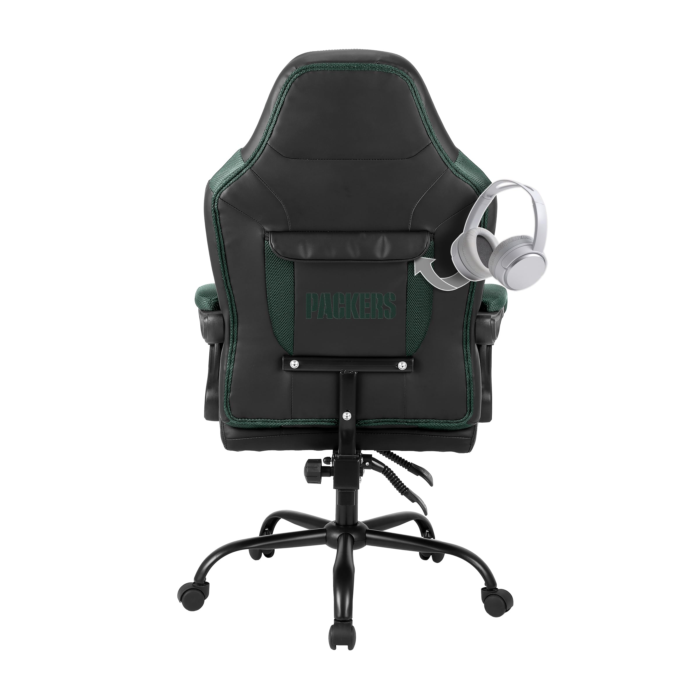 Imperial Black Green Bay Packers Oversized Office Chair - Comfortable Gaming & Executive Desk Chair for Home Office, Man Cave, and Sports Fan Gifts - Perfect for Watching NFL Games & Work from Home