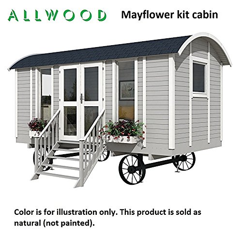 Mayflower 117 SQF Garden House Kit - DIY Backyard Cabin, Tiny Home, or Outdoor Retreat - Perfect for Relaxation, Guest House, or Home Office