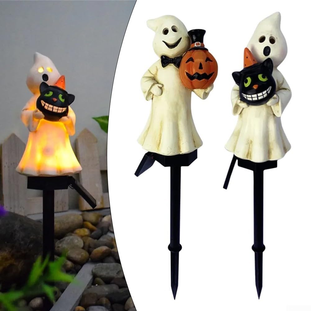 Outdoor Solar Halloween Decorations - Scary Waterproof Halloween Lights for Yard, Garden, and Patio - Perfect for Halloween Party Decor & Spooky Outdoor Atmosphere