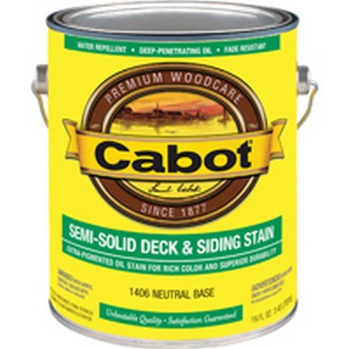 Cabot Semi-Solid Oil-Based Deck & Siding Stain - 1 Gallon (Pack of 4) - Premium Wood Protection for Outdoor Decks, Fences & Siding - Weatherproof & Long-Lasting Finish for All Seasons