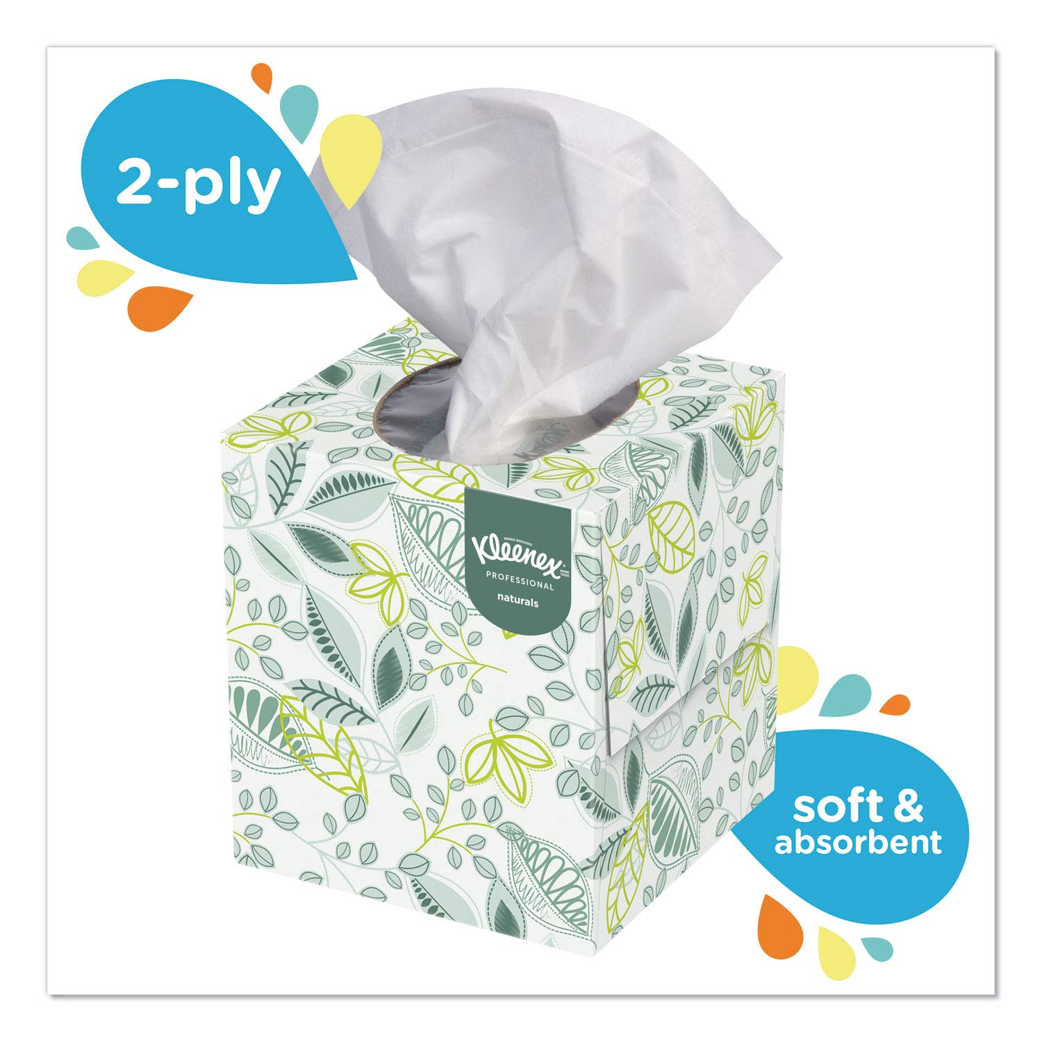 Kleenex Naturals Boutique Facial Tissues - 20% Recycled, 95 Tissues per Box (Pack of 4) | Soft & Eco-Friendly for Home, Office & Travel Use