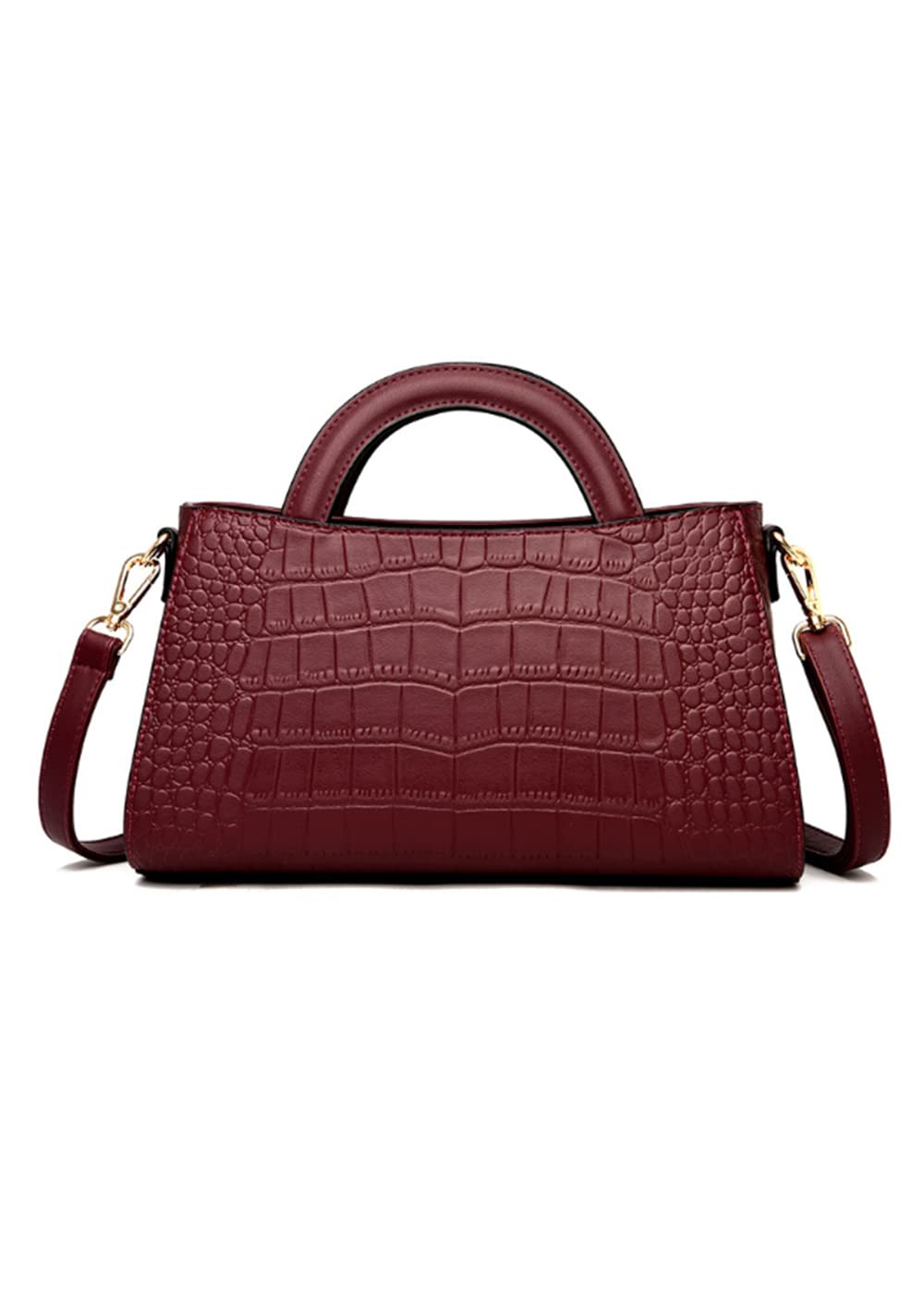 Stylish Women's Crocodile Embossed Leather Handbag - Fashionable Shoulder Bag & Crossbody Purse for Work, Travel & Daily Commute