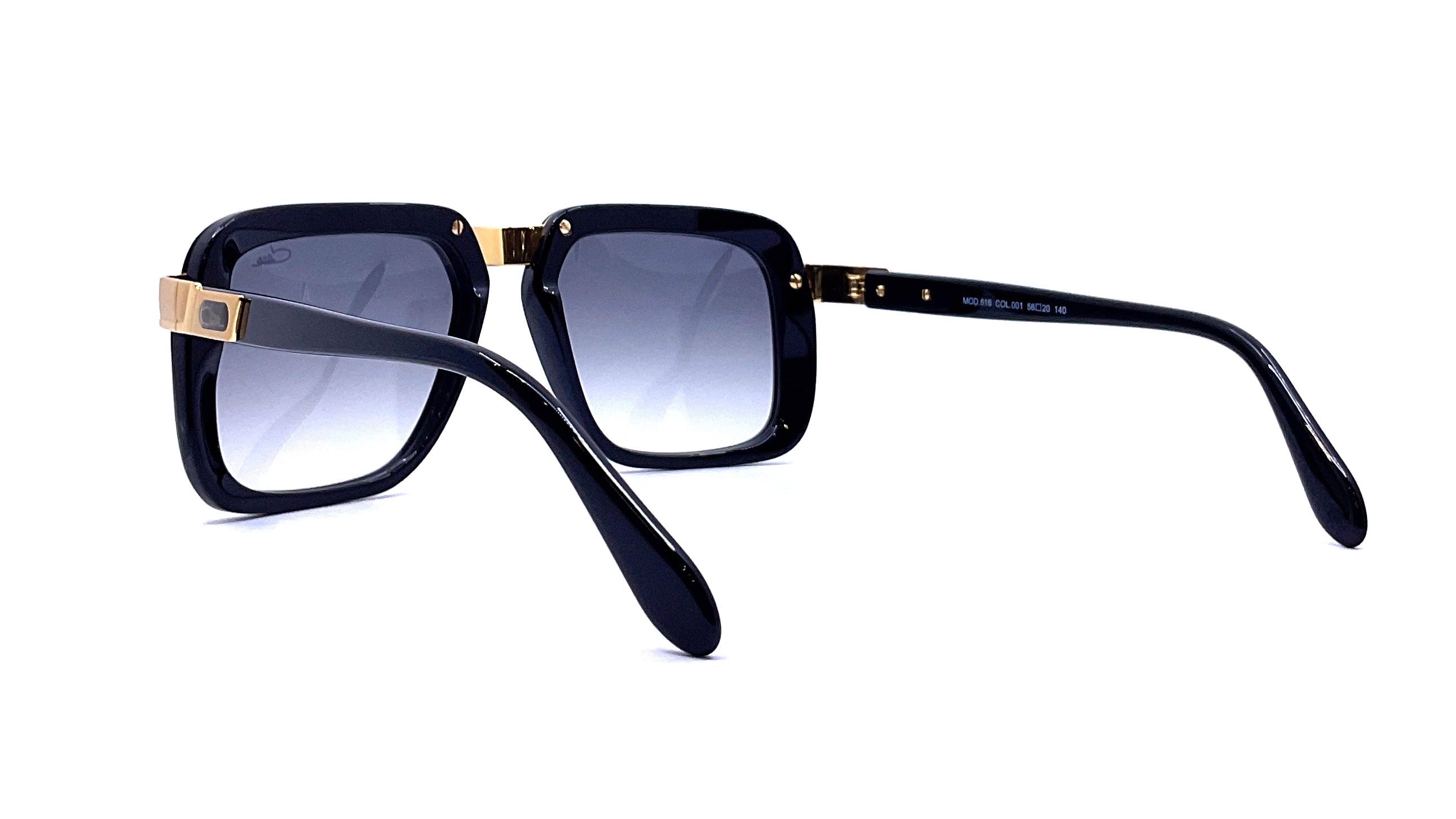 Cazal 616 Sunglasses - Black/Gold Aviator Style for Men & Women - Perfect for Outdoor Activities, Driving, and Fashion Accessories