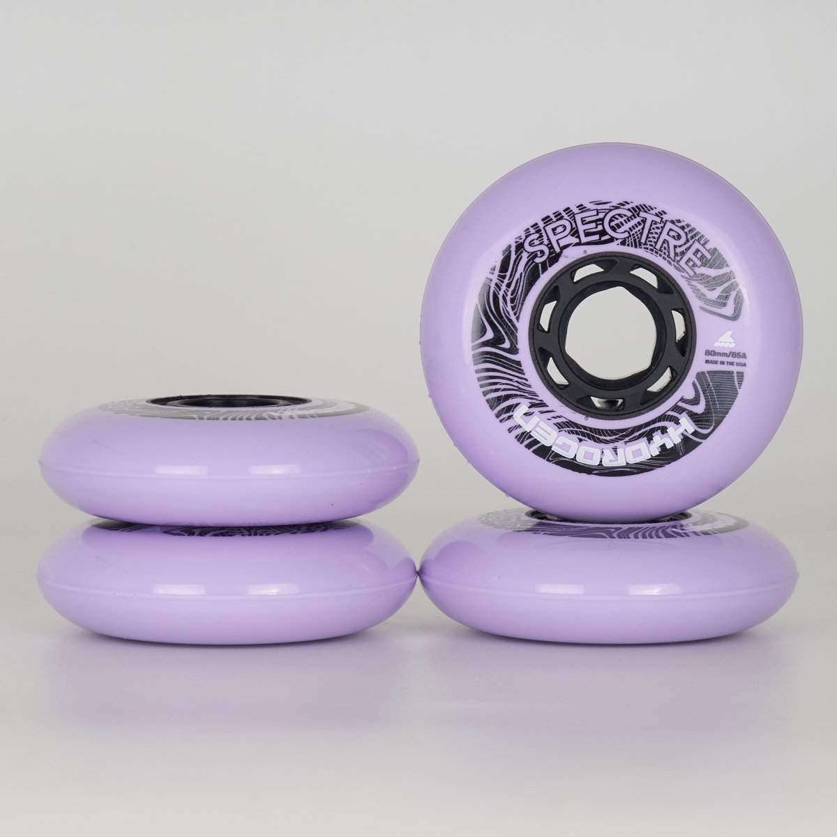 Rollerblade Hydrogen Spectre 80mm Wheels - Premium Inline Skating Wheels for Speed & Durability - Perfect for Outdoor Skating, Fitness & Recreational Use - Lilac Color