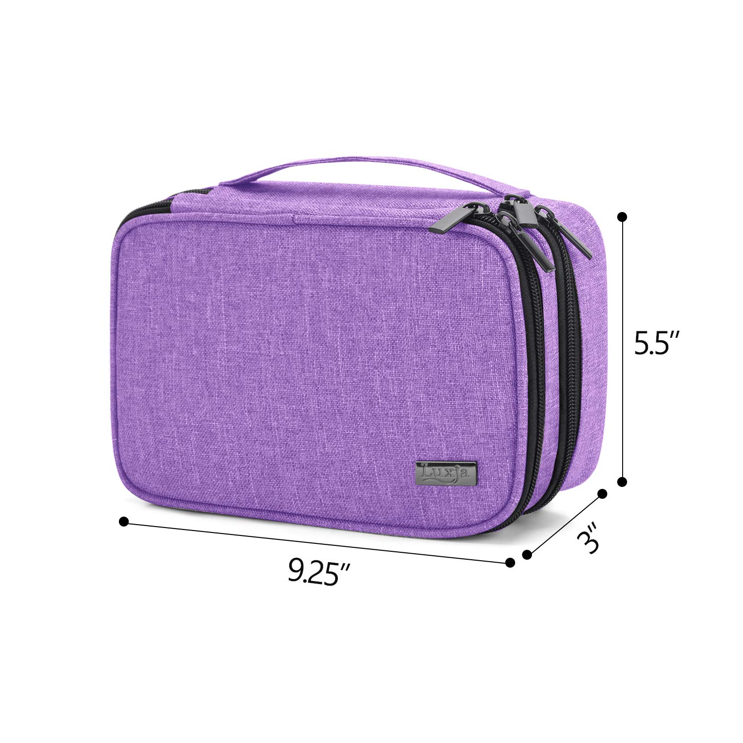 Luxja Double-Layer Sewing Organizer for Needles, Scissors, Measuring Tape & Thread - Purple Sewing Supplies Storage Case - Perfect for Home Sewing, Quilting & Craft Projects