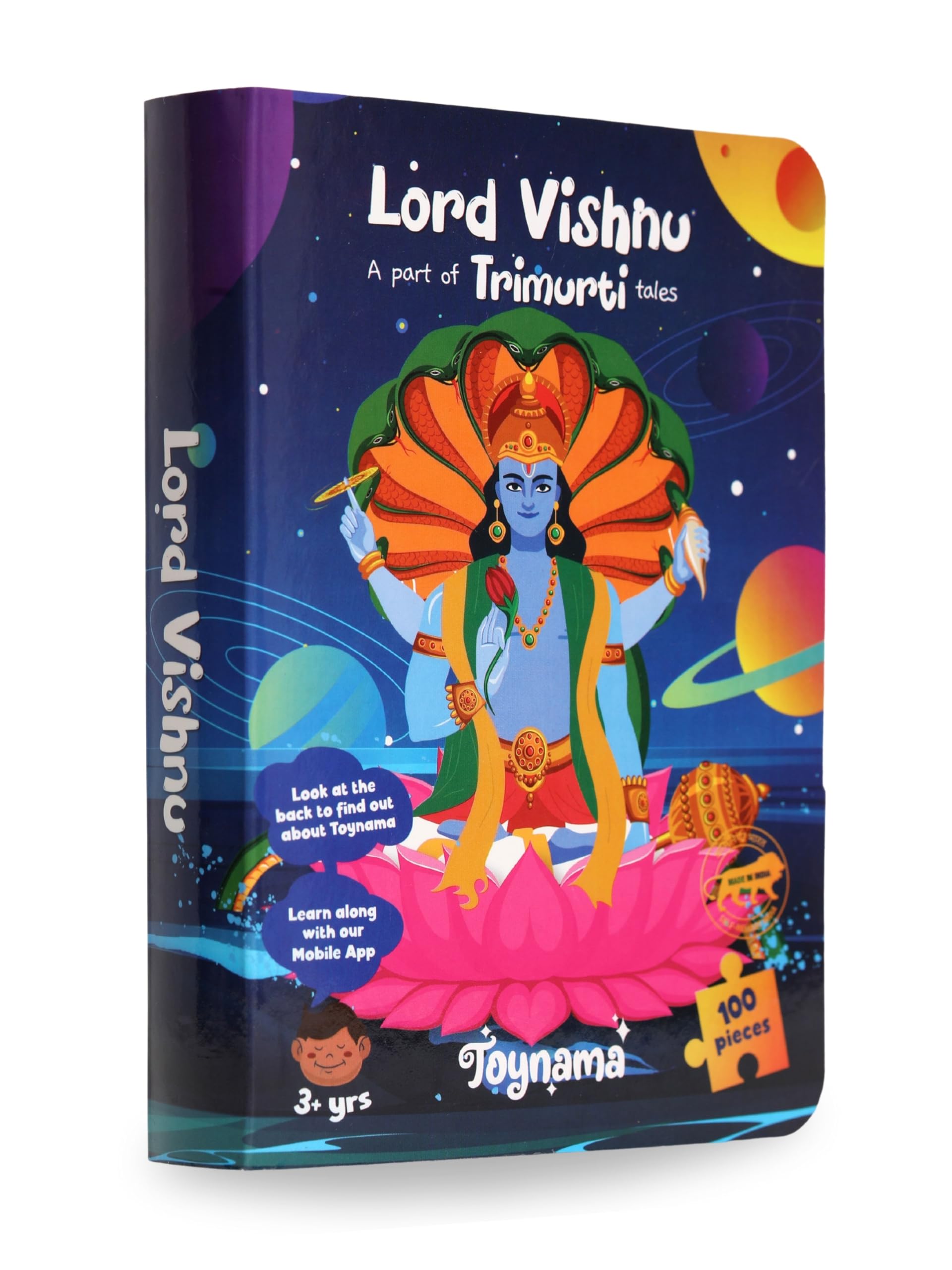 Toynama Educational Jigsaw Puzzles for Kids Ages 2+ - Trimurti Tales Omnibus Set (25, 49 & 100 Pieces) | Cultural Learning Toys with Interactive App | Perfect for Preschool Learning & Family Game Night