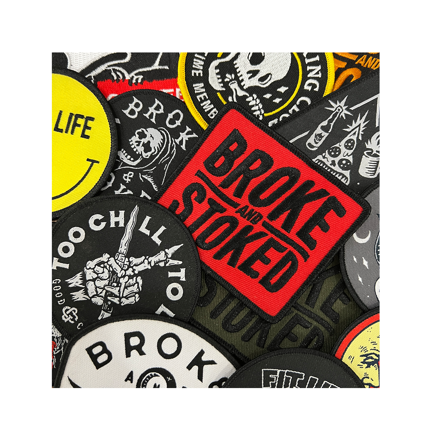 Random Patches - Premium Iron-On & Sew-On Fabric Patches for DIY Clothing, Bags & Accessories | Perfect for Customizing Jeans, Jackets & Backpacks