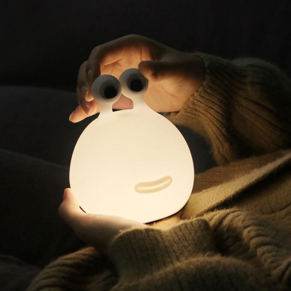 Cute USB Rechargeable Slug Bug Night Light with Timer - Cartoon Eye Protection LED Lamp for Nursery, Dorm Room & Breastfeeding | Portable Animal-Themed Decor for Kids Bedroom and Cozy Spaces