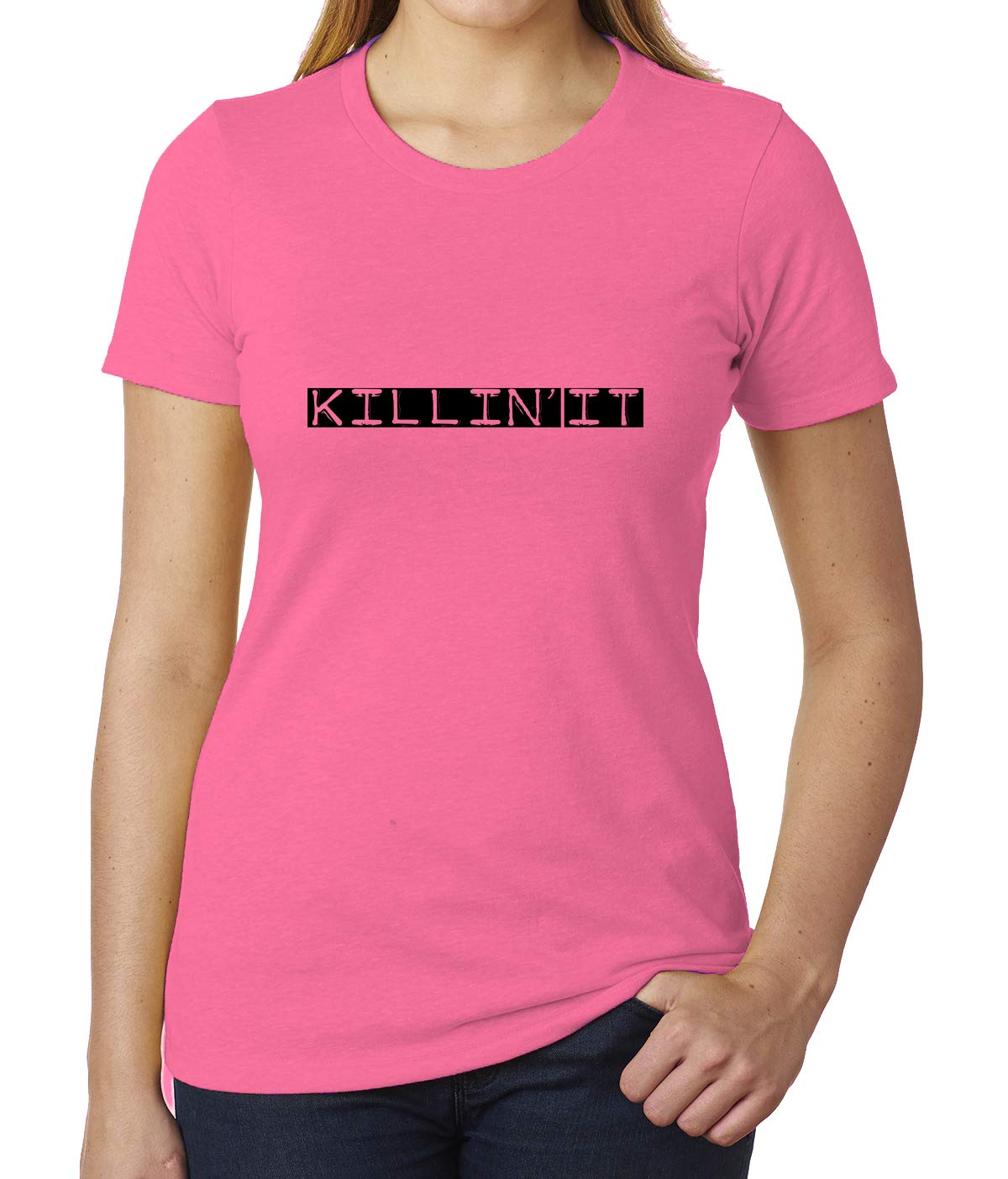 Killin It Feminist T-Shirts for Women - Cool & Trendy Graphic Tees for Everyday Wear, Work, or Social Outings