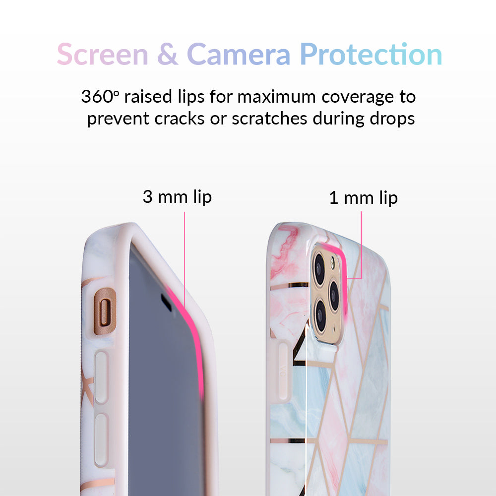 Geometric Marble iPhone Case - Stylish & Durable Phone Cover for iPhone 13/14/15 Pro Max - Perfect for Work, Travel & Everyday Protection