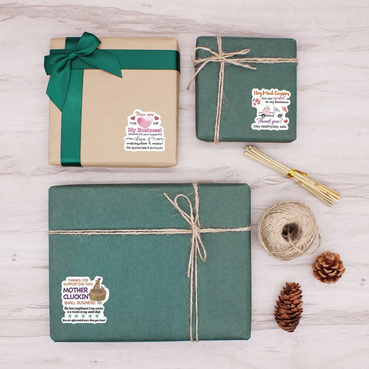 500 PCS Handmade Thank You Stickers for Small Business - Support Small Shops, Online Retailers & Handmade Goods - Perfect for Mail Envelopes, Packaging & Customer Appreciation
