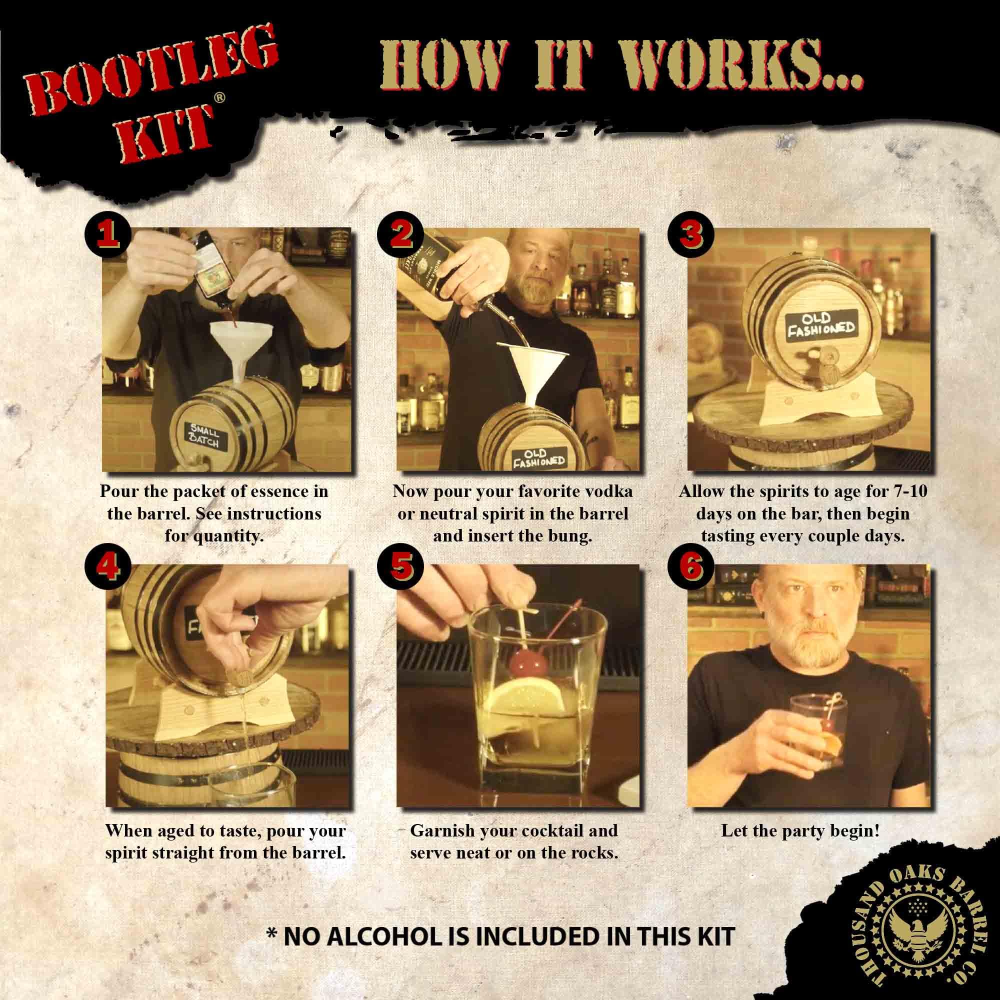 1 Gallon Kentucky Bourbon Whiskey Making Kit (5 Liter) - Mini Oak Aging Barrel with Wood Stand, Spigot & Flavoring Essence - Complete Cocktail & Liquor Aging Set - Perfect for Home Bar, Whiskey Gifts & DIY Spirit Maturation