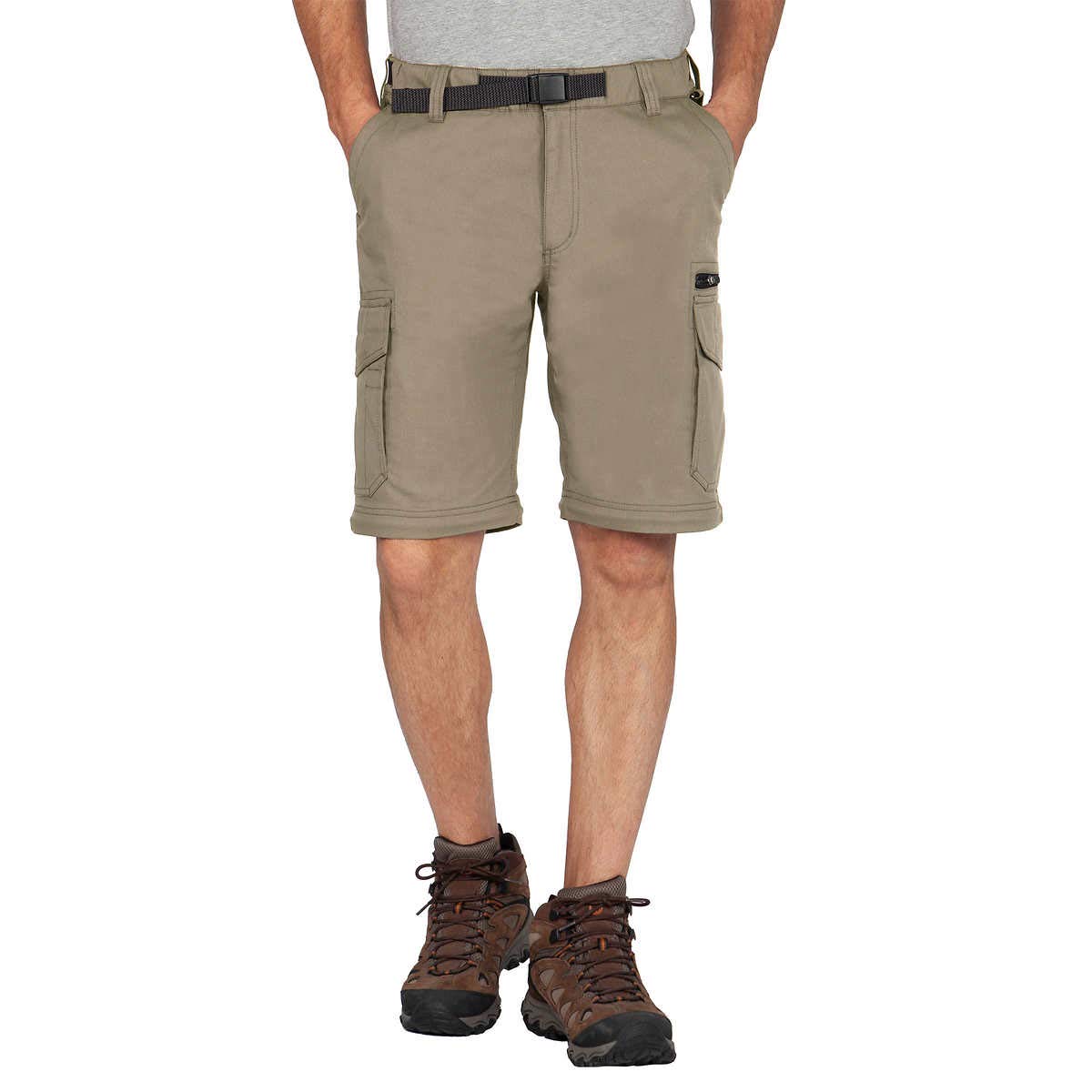 Men's Lightweight Convertible Stretch Cargo Pants & Shorts - Quick-Dry, Breathable Outdoor Hiking Pants with Multiple Pockets (Sand, Size Mx30) | Perfect for Camping, Travel & Adventure Activities