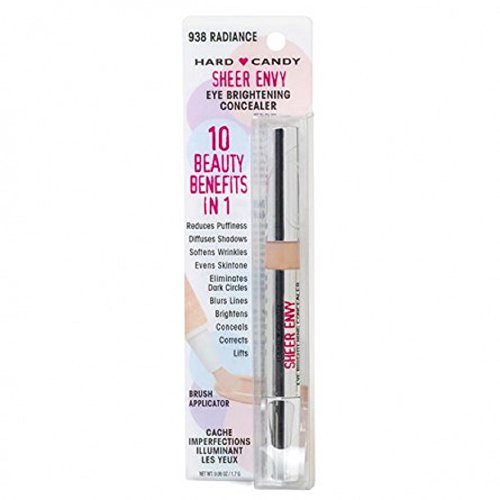 Hard Candy Sheer Envy Eye Brightening Concealer in 938 Radiance - Lightweight Under Eye Concealer for Dark Circles & Blemishes - Perfect for Everyday Makeup & Photo Shoots