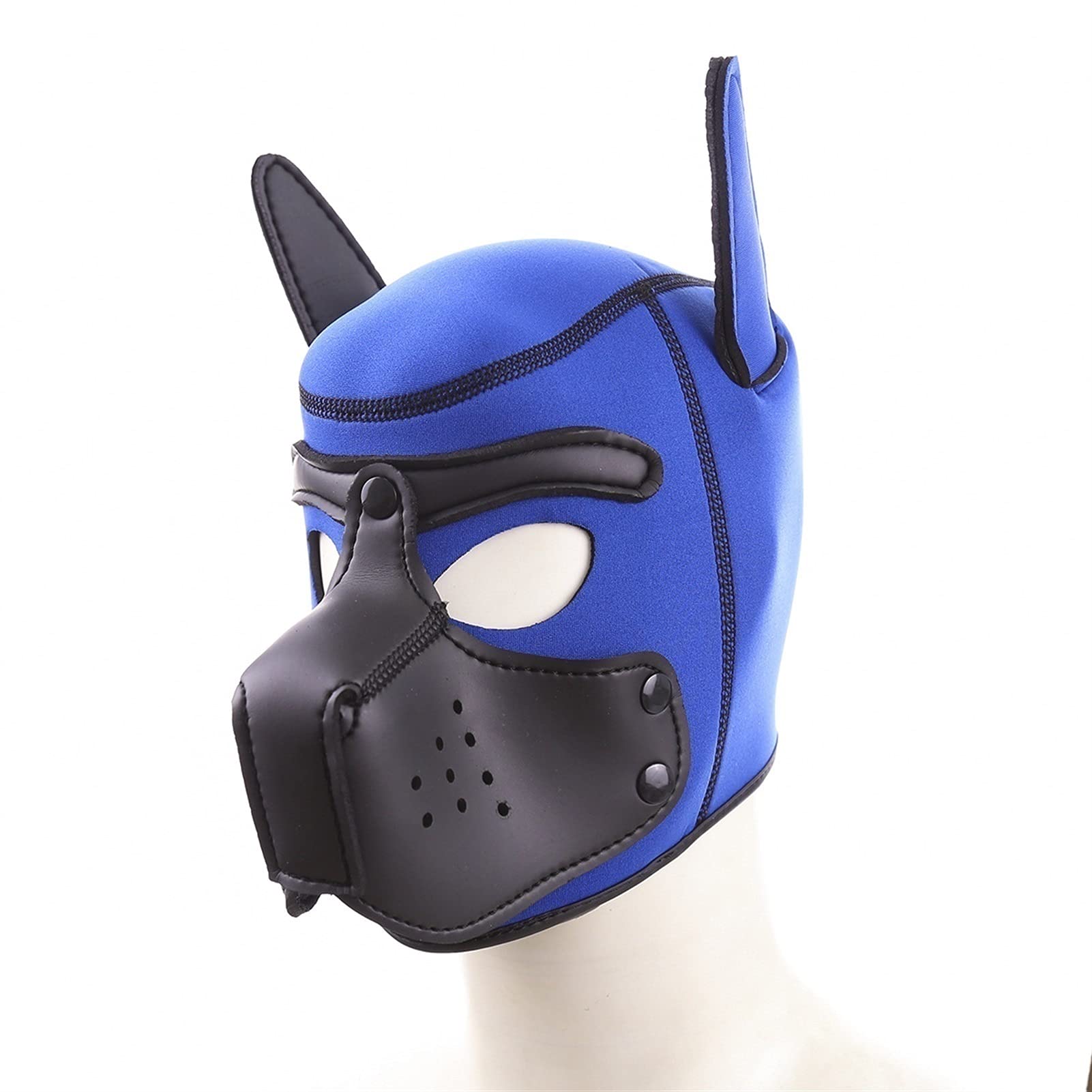 Blue Puppy Hood Full Face Mask - Dog Head Costume for Halloween Party, Cosplay & Animal Theme Events - Fun Pet Lover Accessory for Parties & Photo Shoots