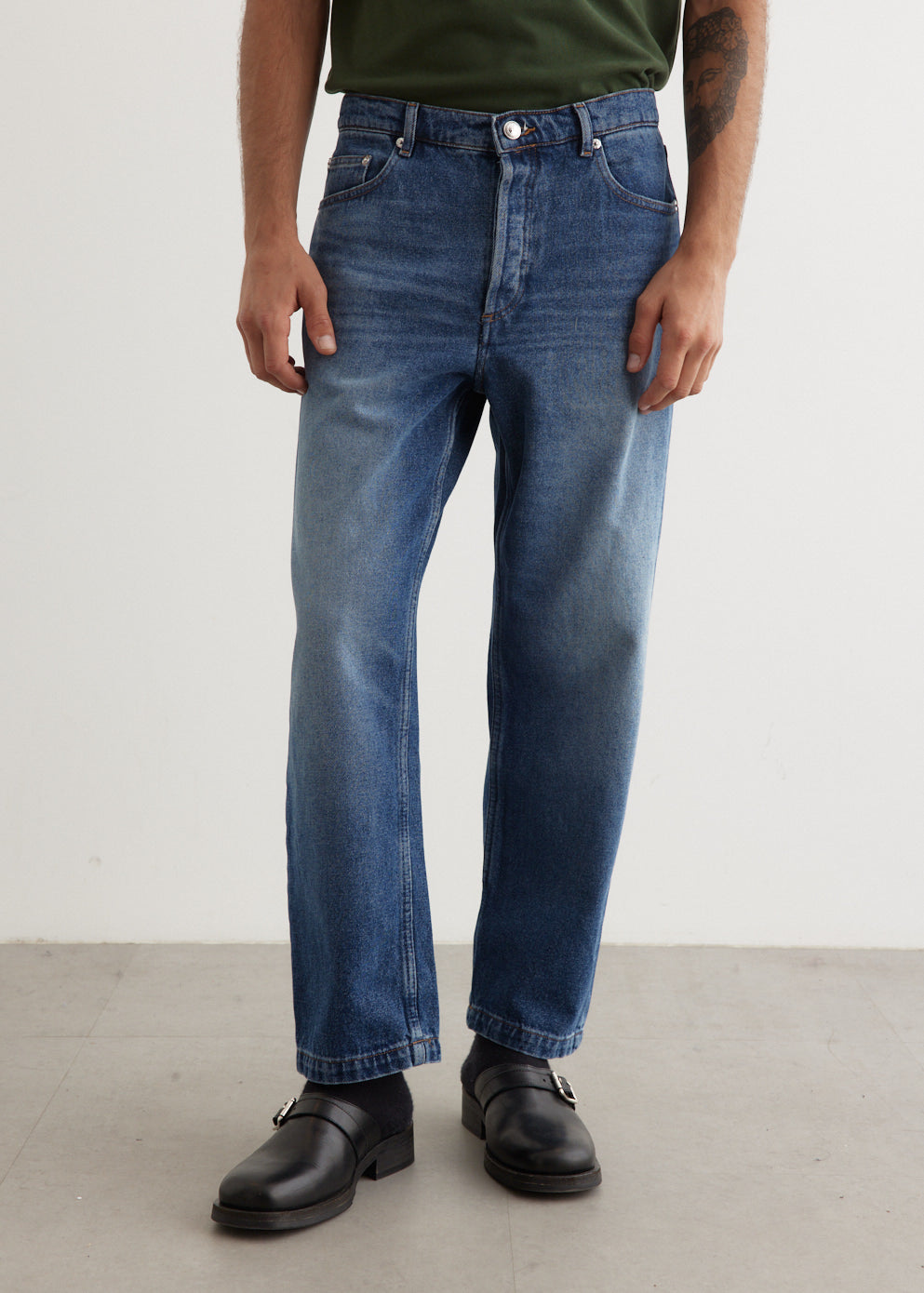 Vintage Washed Indigo Denim Jeans for Men - Classic Slim Fit Comfortable Stretch Jeans | Perfect for Casual Wear, Work & Everyday Outfits
