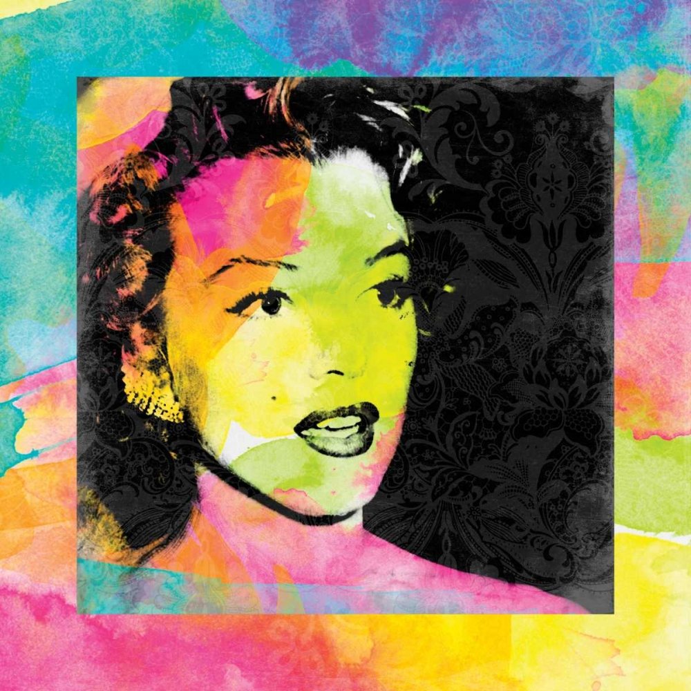 Monroe Watercolor Mate Photo Print - 12x12 Inch Multicolor Wall Art Decor for Living Room, Bedroom & Office | High-Quality Posterazzi PDXJGSQ263BSMALL Print