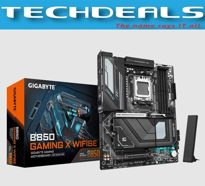 Gigabyte B850 GAMING X WIFI 6E AM5 ATX Motherboard - AMD Ryzen 7000 Ready, DDR5, PCIe 4.0, 2.5Gb LAN - Perfect for Gaming PCs & High-Performance Workstations