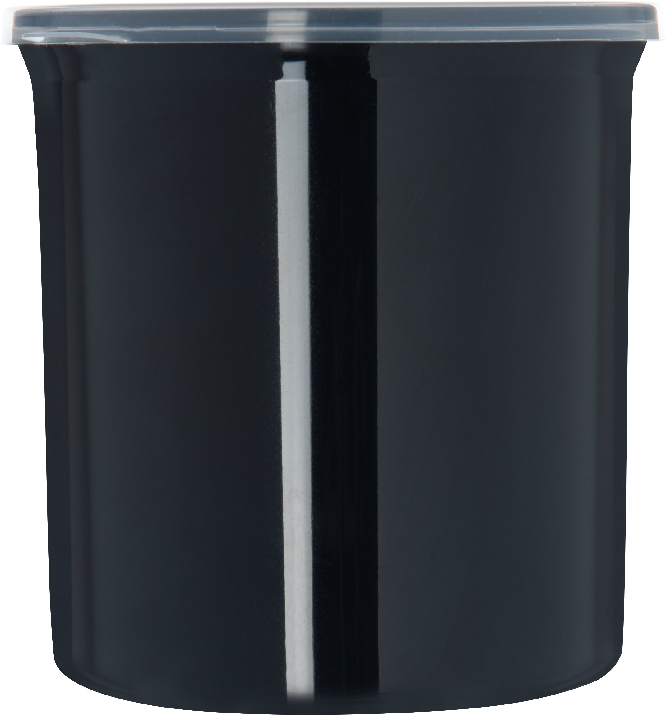 Carlisle 1.2 Quart Black Plastic Food Storage Containers with Lids - 12 Pack for Kitchen, Restaurant & Home Use - Ideal for Meal Prep, Leftovers & Bulk Food Storage