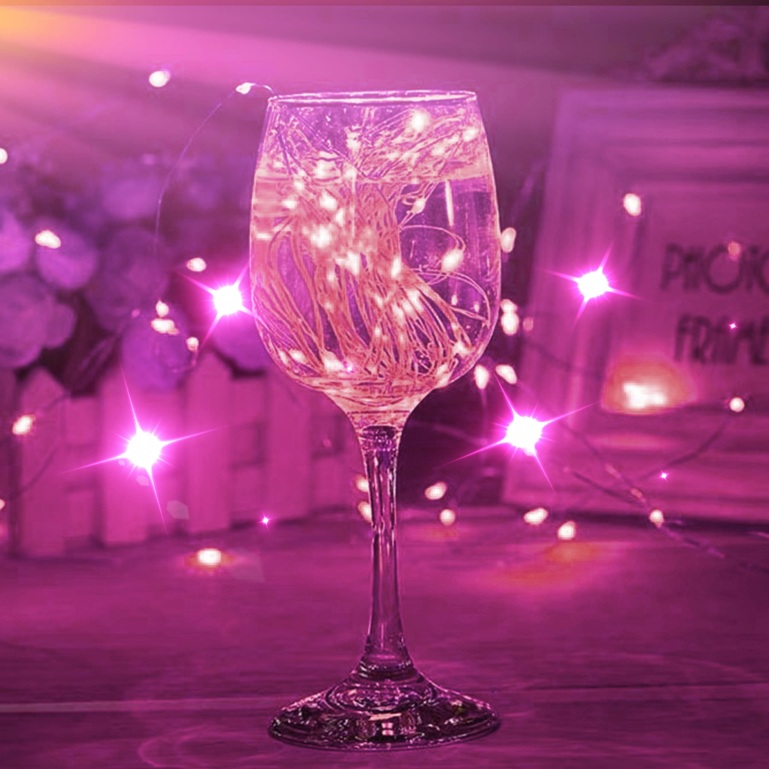 30 LED Fairy String Lights - 10 Pack Battery Operated Silver Copper Wire Starry Lights for DIY, Party, Christmas, Wedding, Easter Decor - Pink | Perfect for Bedroom, Garden, Table & Holiday Decorations