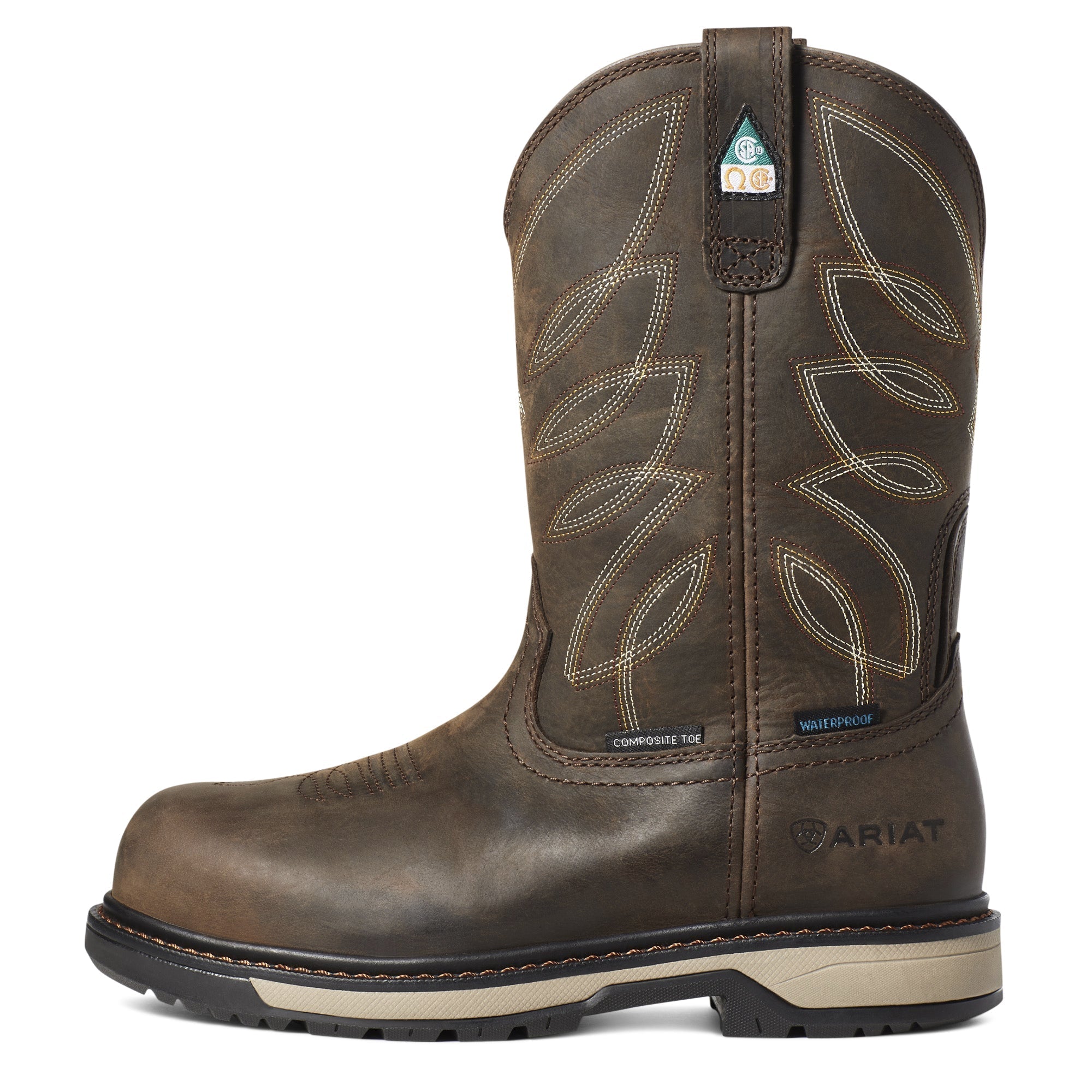 Riveter Women's CSA Certified Waterproof Composite Toe Work Boots - Brown Safety Shoes for Construction, Warehouse & Outdoor Work