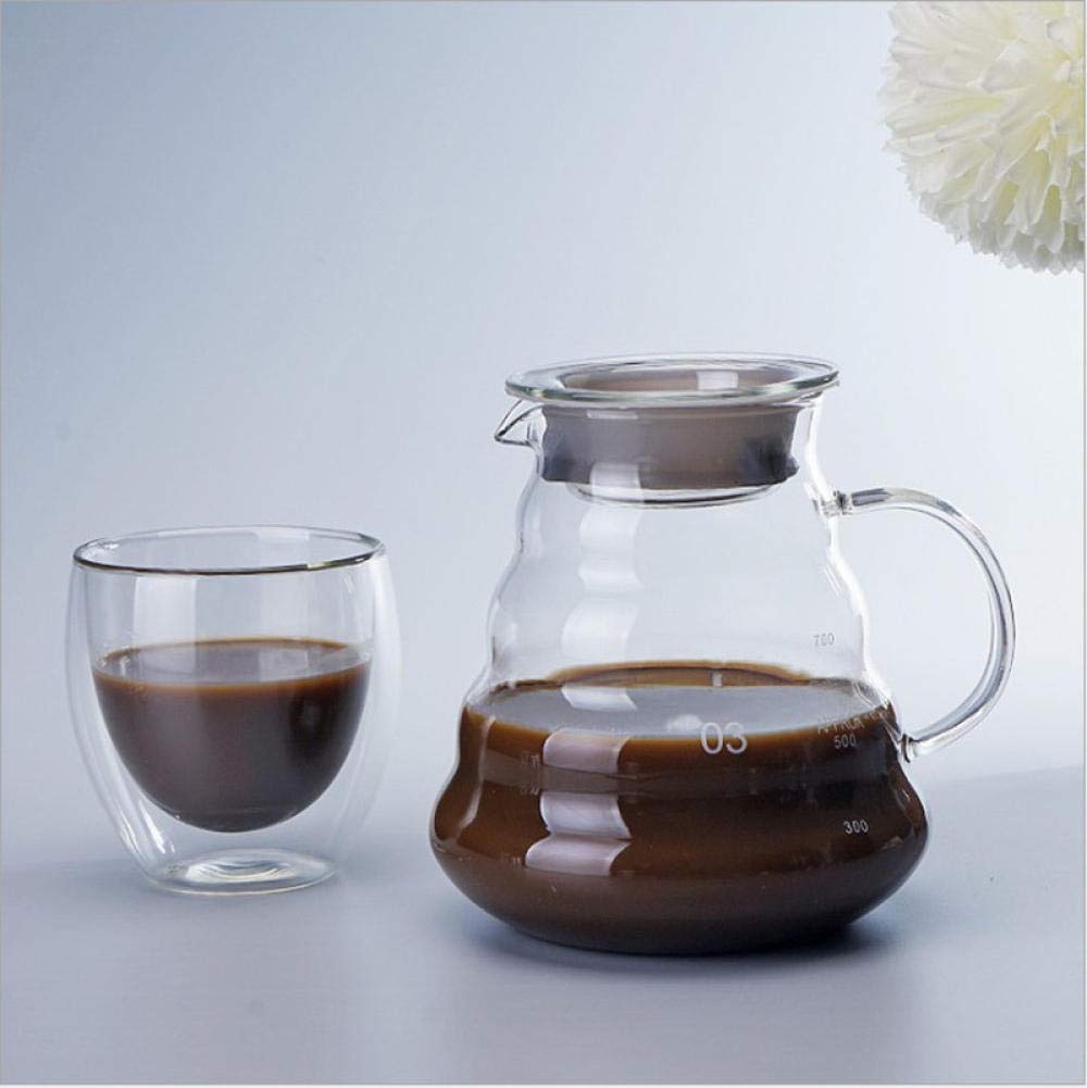 Premium Borosilicate Coffee Press - 600ml Heat-Resistant Glass Pot for Brewing & Serving Coffee/Tea at Home/Office