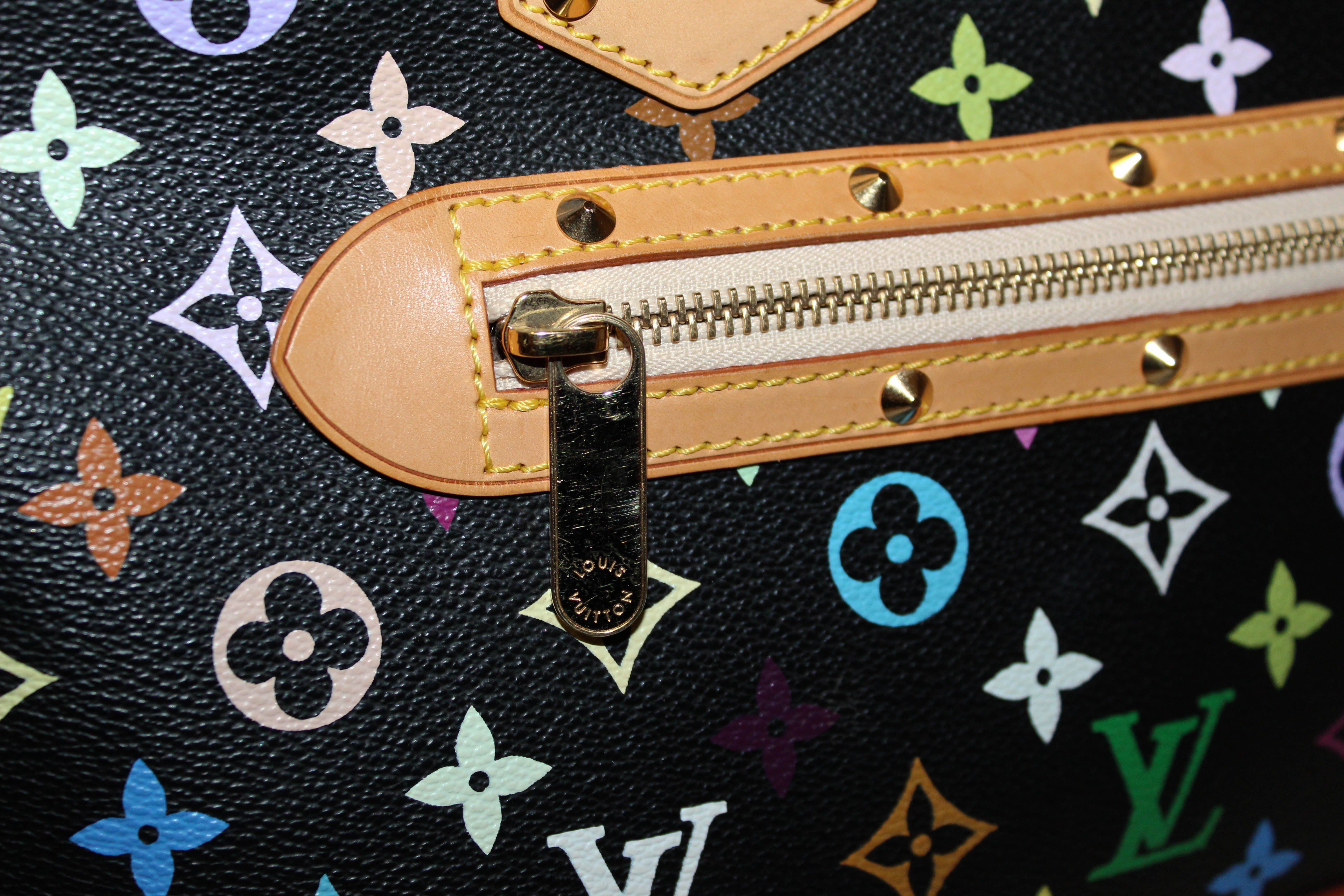Authentic Louis Vuitton Black Multicolore Alma PM Handbag - Luxury Designer Crossbody Purse for Women, Perfect for Date Night & Special Occasions