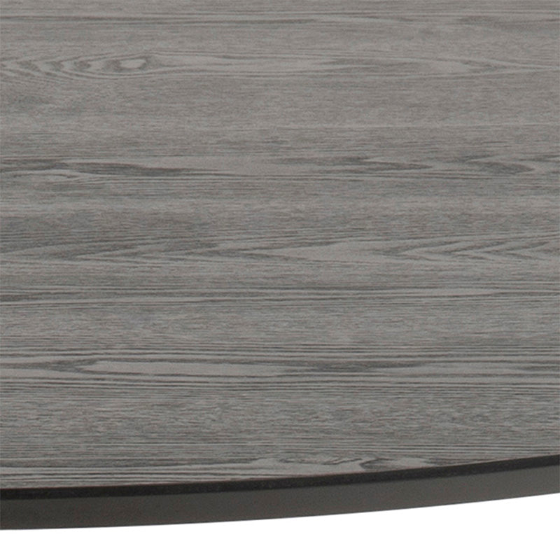 TITAN 43-Inch Round Dining Table for 4-6 People - Black Wooden Modern Kitchen Table for Small Spaces, Dining Room, and Breakfast Nook