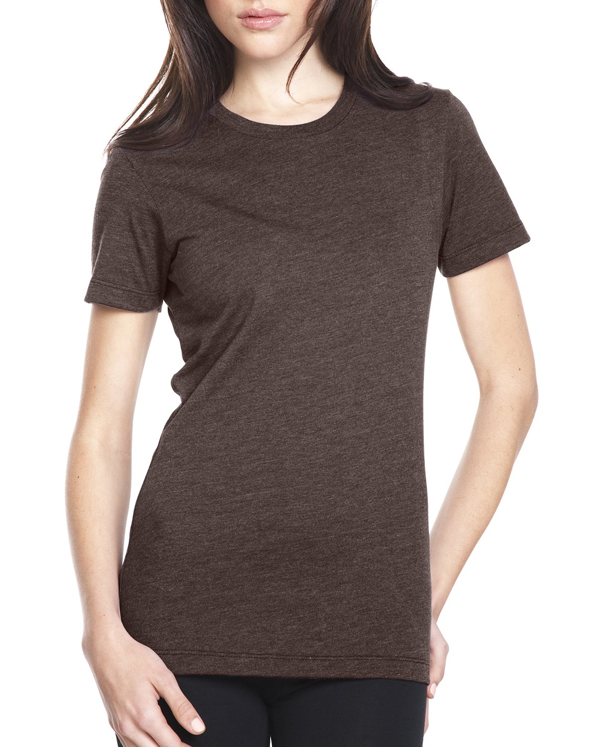 Next Level Women's CVC Ribknit Tear Away Label T-Shirt - Soft Comfort Fit Casual Tee - Espresso Brown XX-Large - Perfect for Lounge, Workout & Everyday Wear