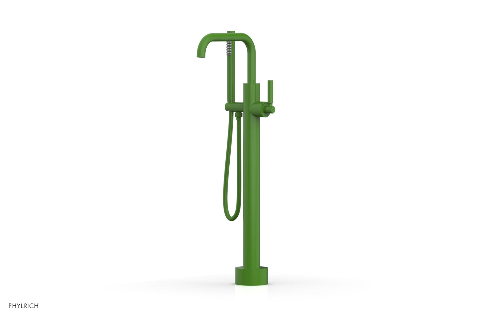 BASIC Low Floor Mount Tub Filler with Lever Handle and Hand Shower D130 45 03 - Perfect for Modern Bathroom Renovations and Spa-Like Shower Experiences