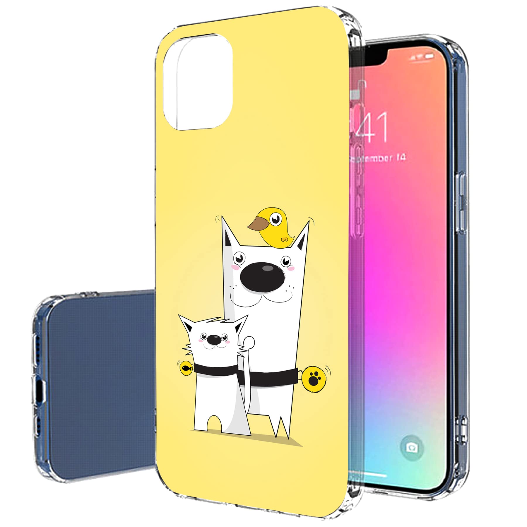 VIBECover Slim Protective Case for Apple iPhone 13 Mini | Flexible TPU Shockproof Cover with Total Guard Technology | Perfect for Pet Owners & Outdoor Activities